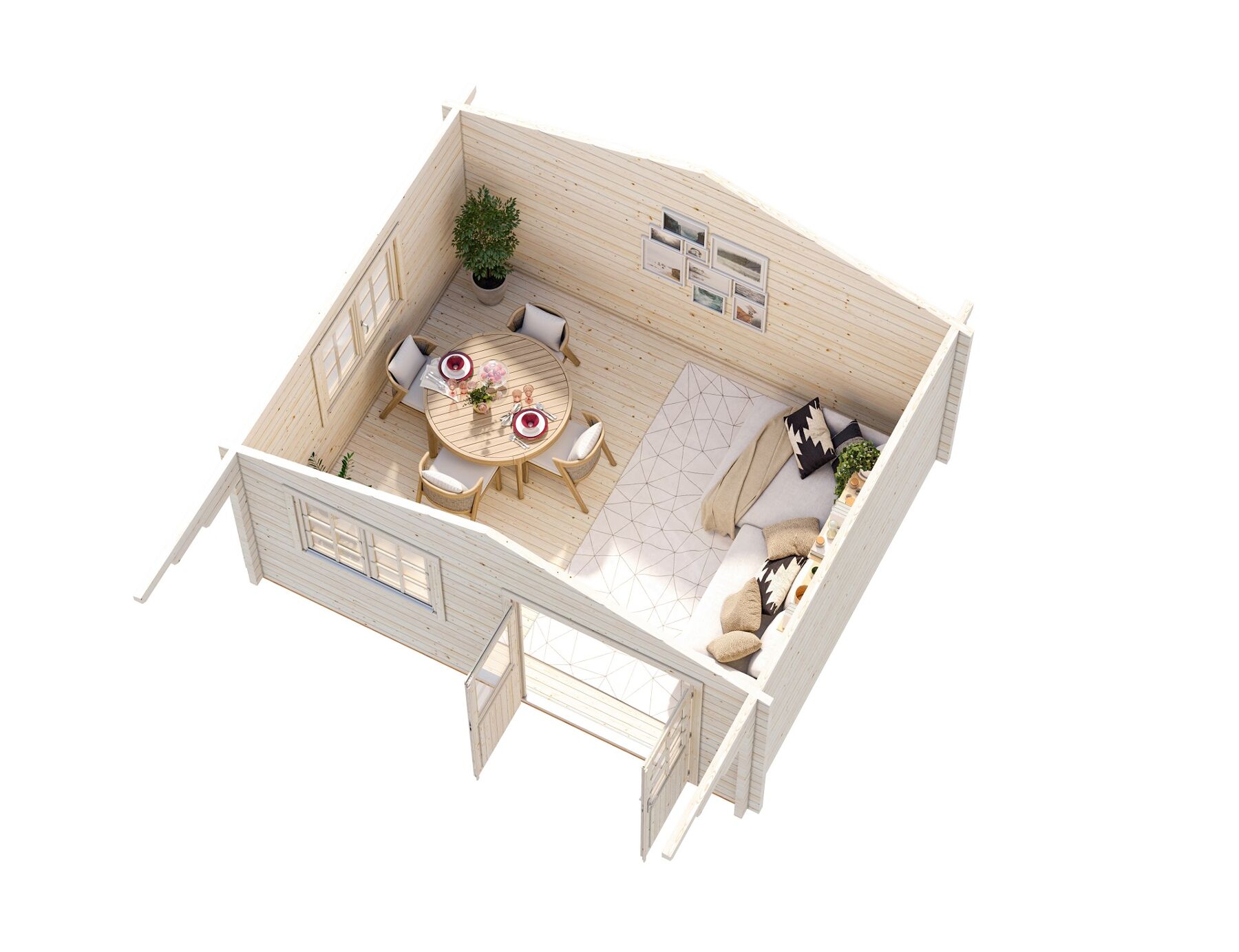 Palmako Gartenhaus Helena 15,1 m² Grau 