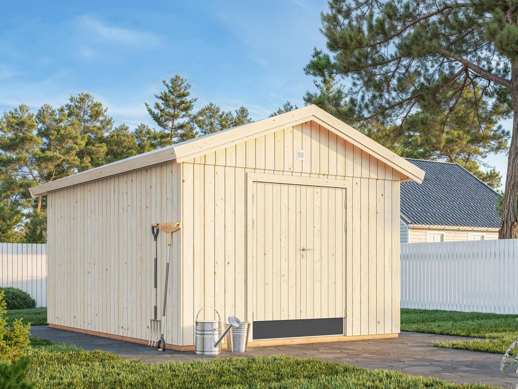 Gerätehaus Martin 13,6 m² mit Trapezblech Anthrazit