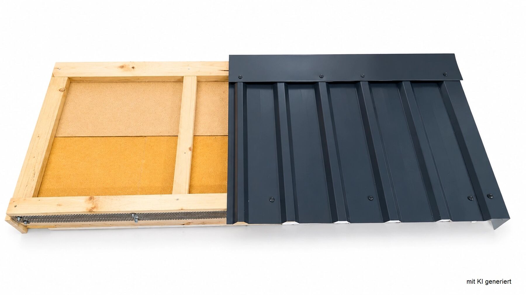 Dachplane, Metallblech, Schwarz, Sturkturblech, Dachbodenbau