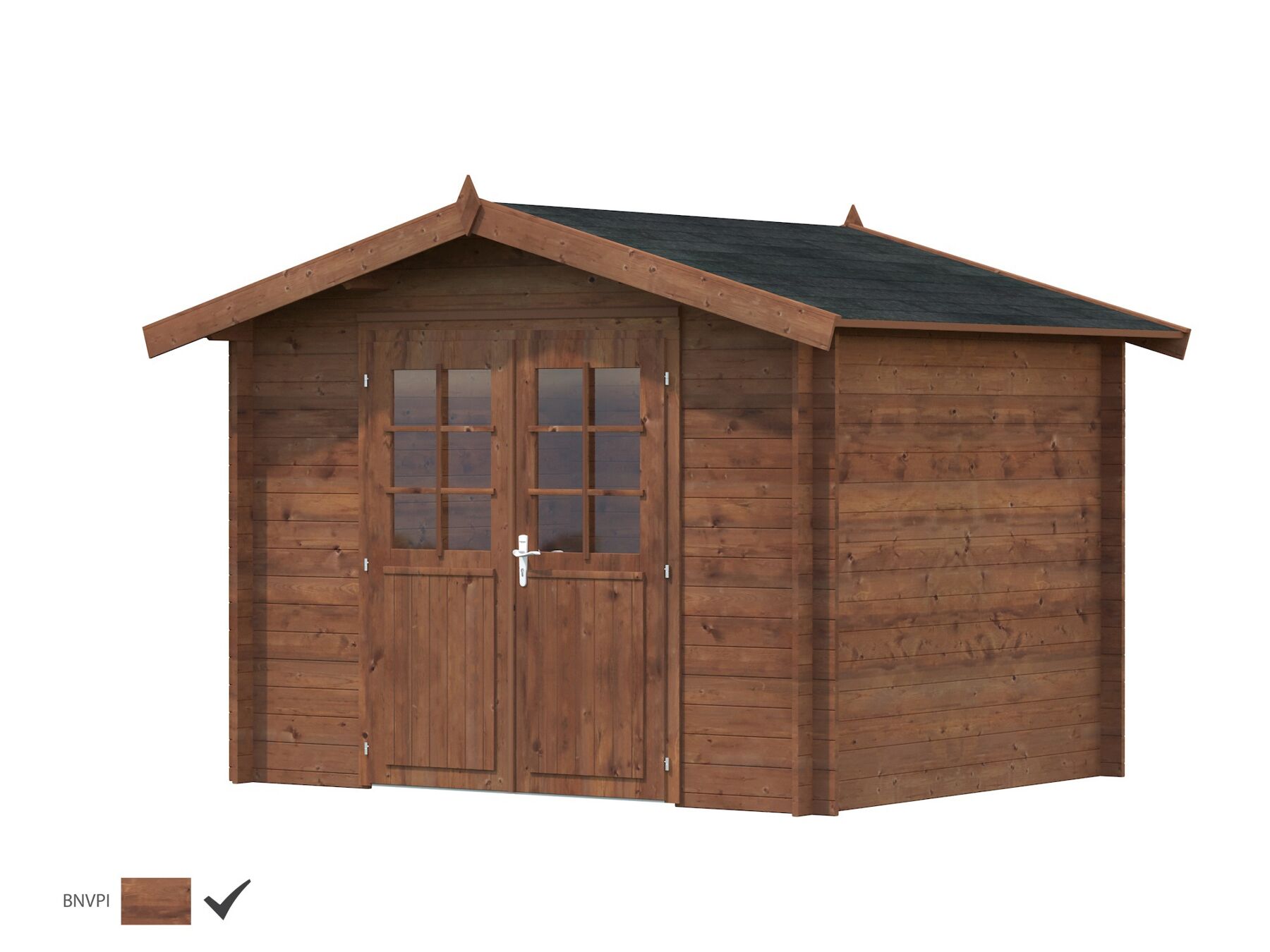 Gartenhaus Valentine 6,1 m² Braun
