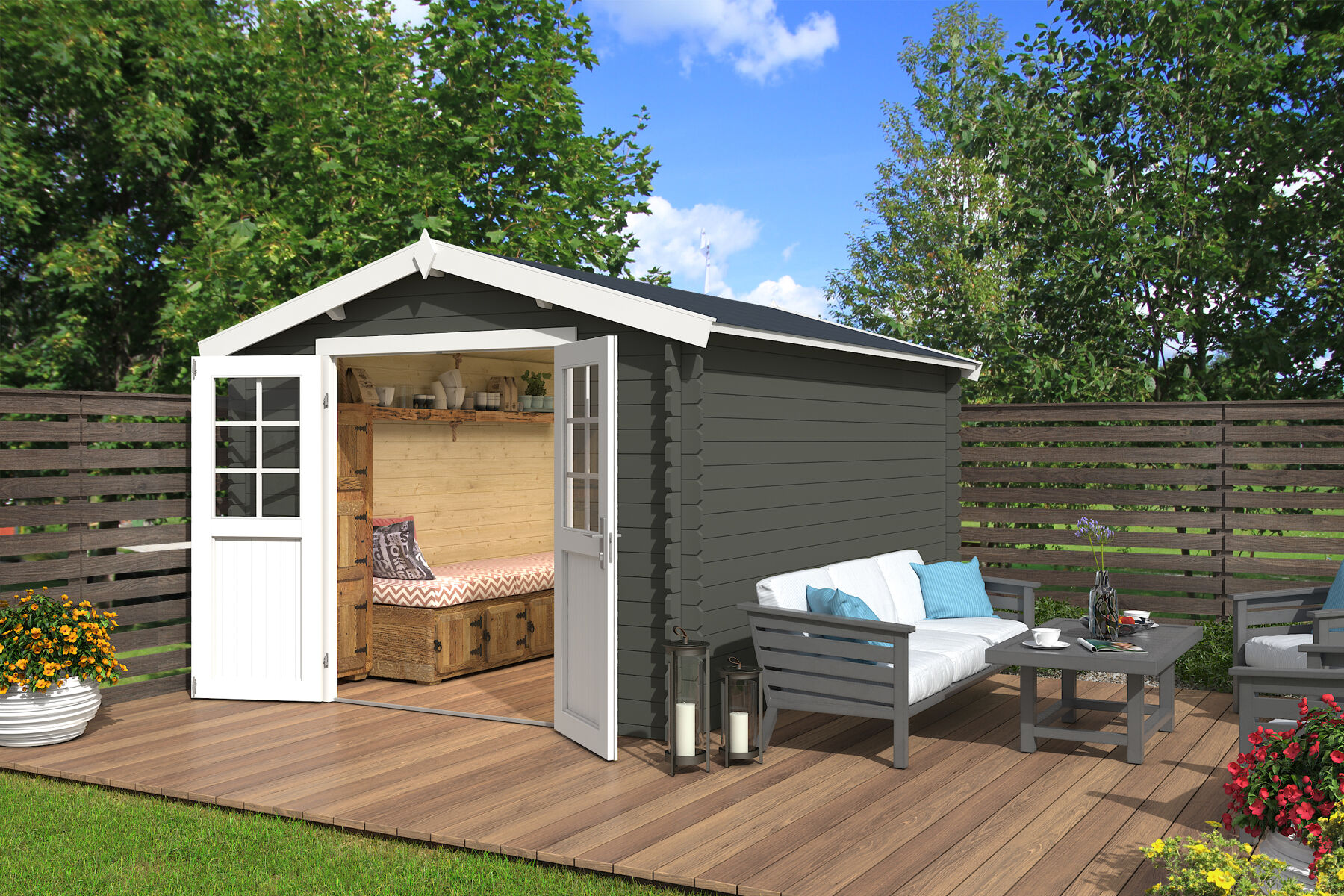 Innenarchitektur, Wohnen, Holz, Veranda, Kerze