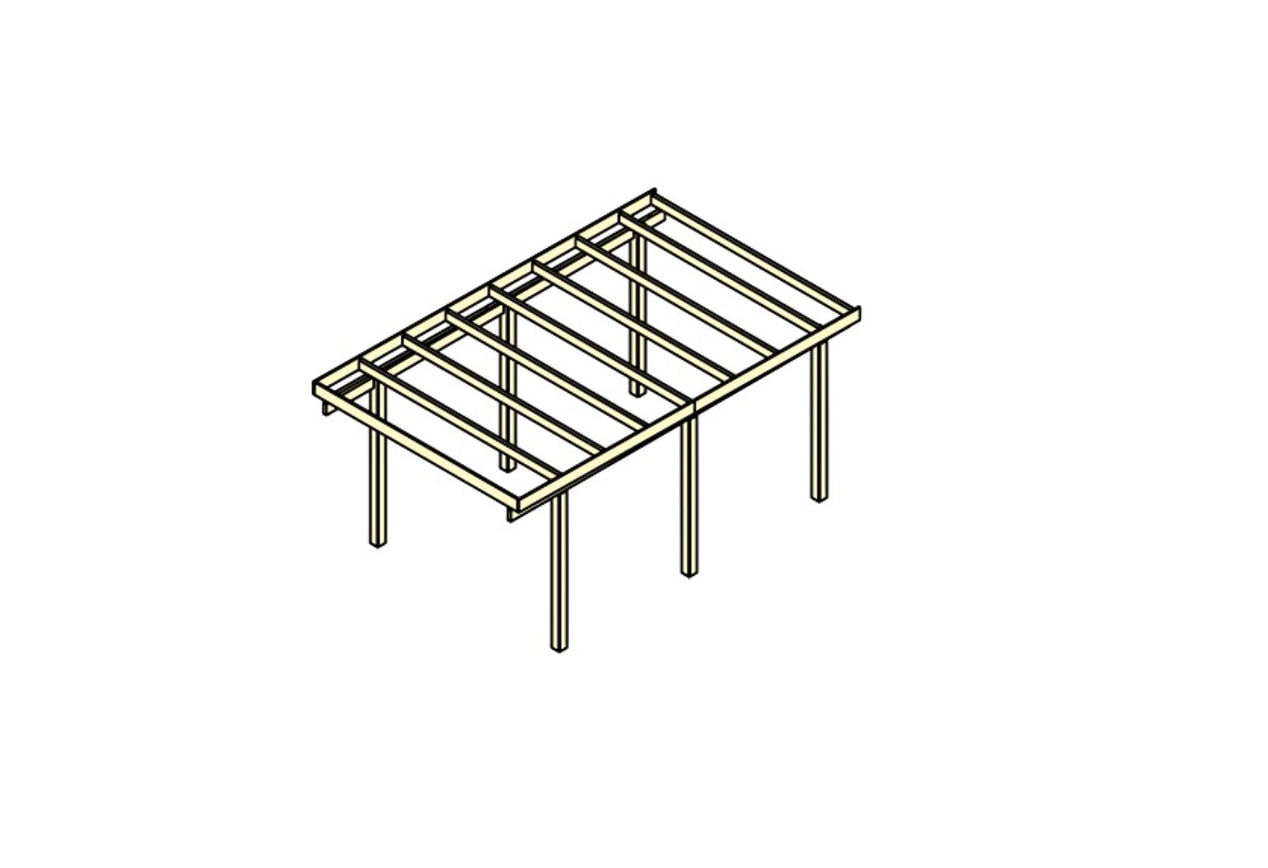 Carport Amrum 1 KDI Grün