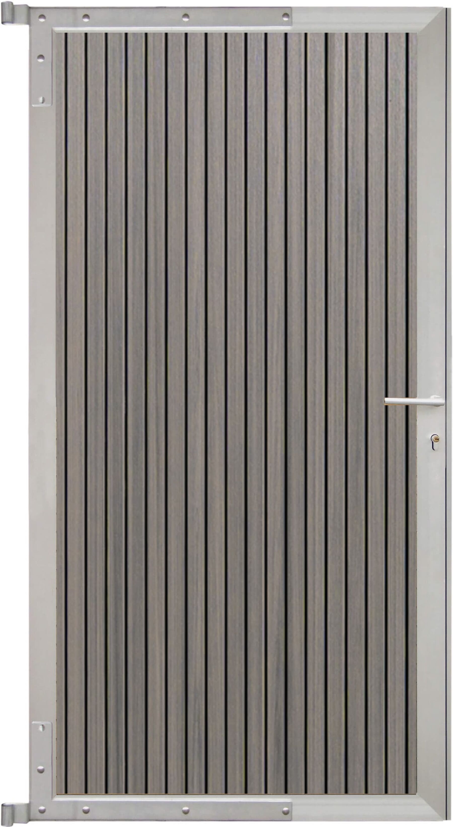 WPC Gartentür für Zaun Shadowline Amethystgrau 90 x 175 cm Vertikal