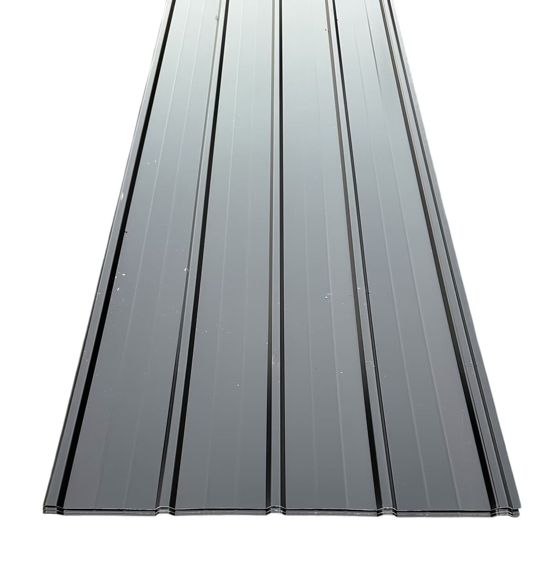 60,91 m² Trapezblech Sonderposten 300 cm Schwarz mit Vlies DP 20/220 Stadt, Aluminium, Städtisch
