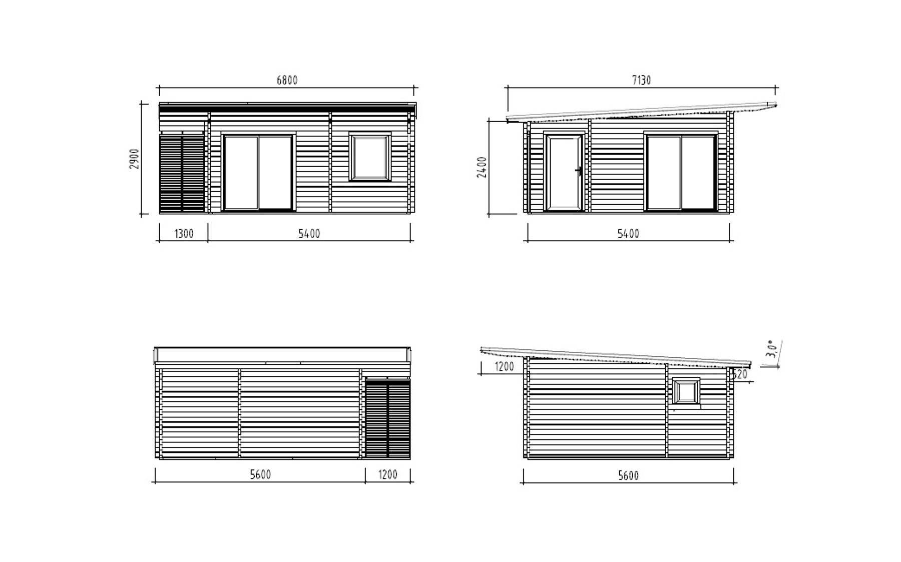 Ferienhaus Cecilia 27,2 m² mit ISO-Glas Schiebetür