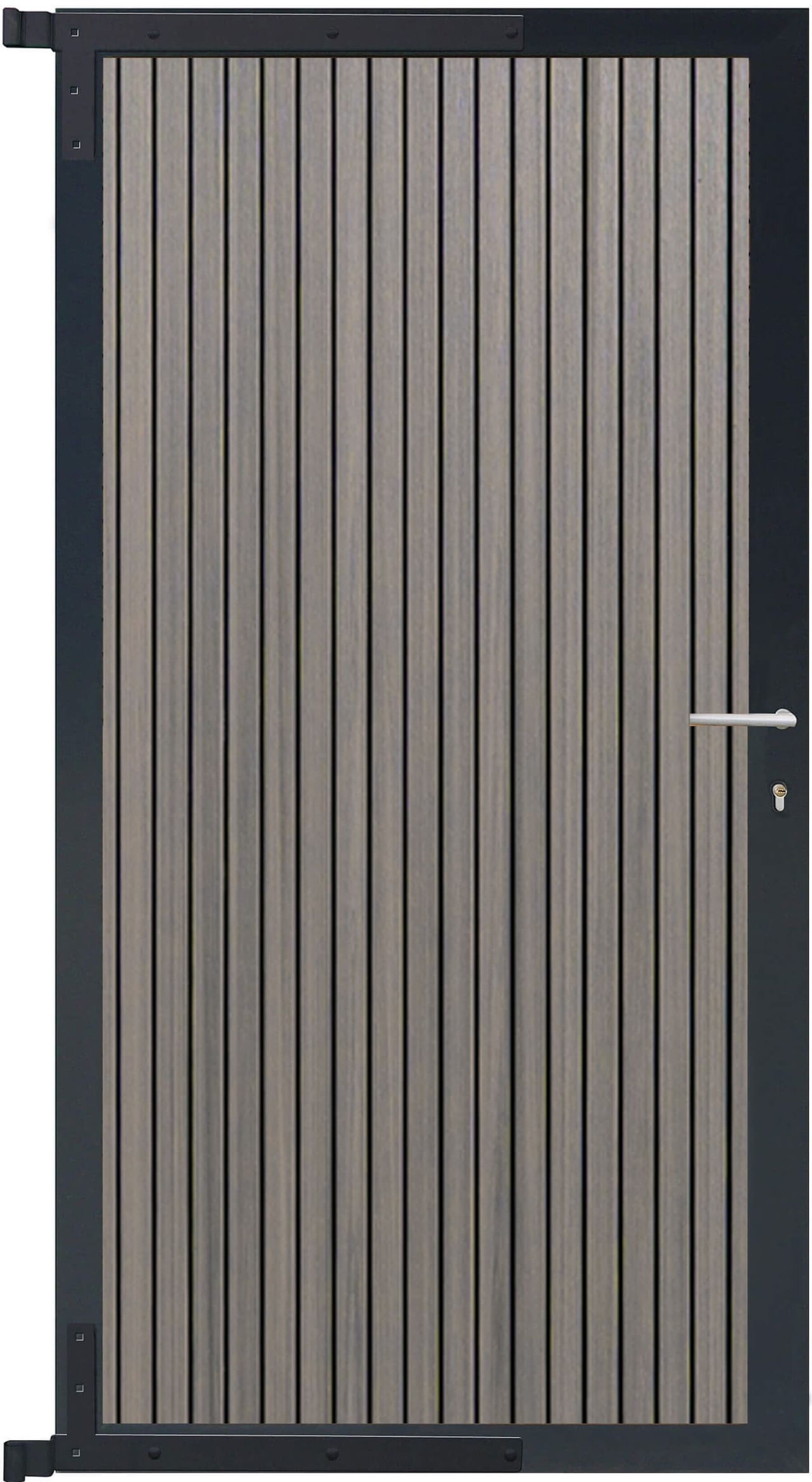 WPC Gartentür für Zaun Shadowline Amethystgrau 90 x 175 cm Vertikal