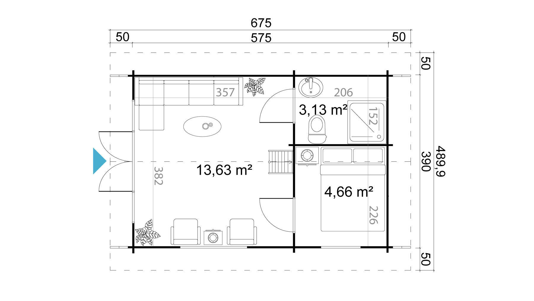 Gartenhaus Caroline 2.3