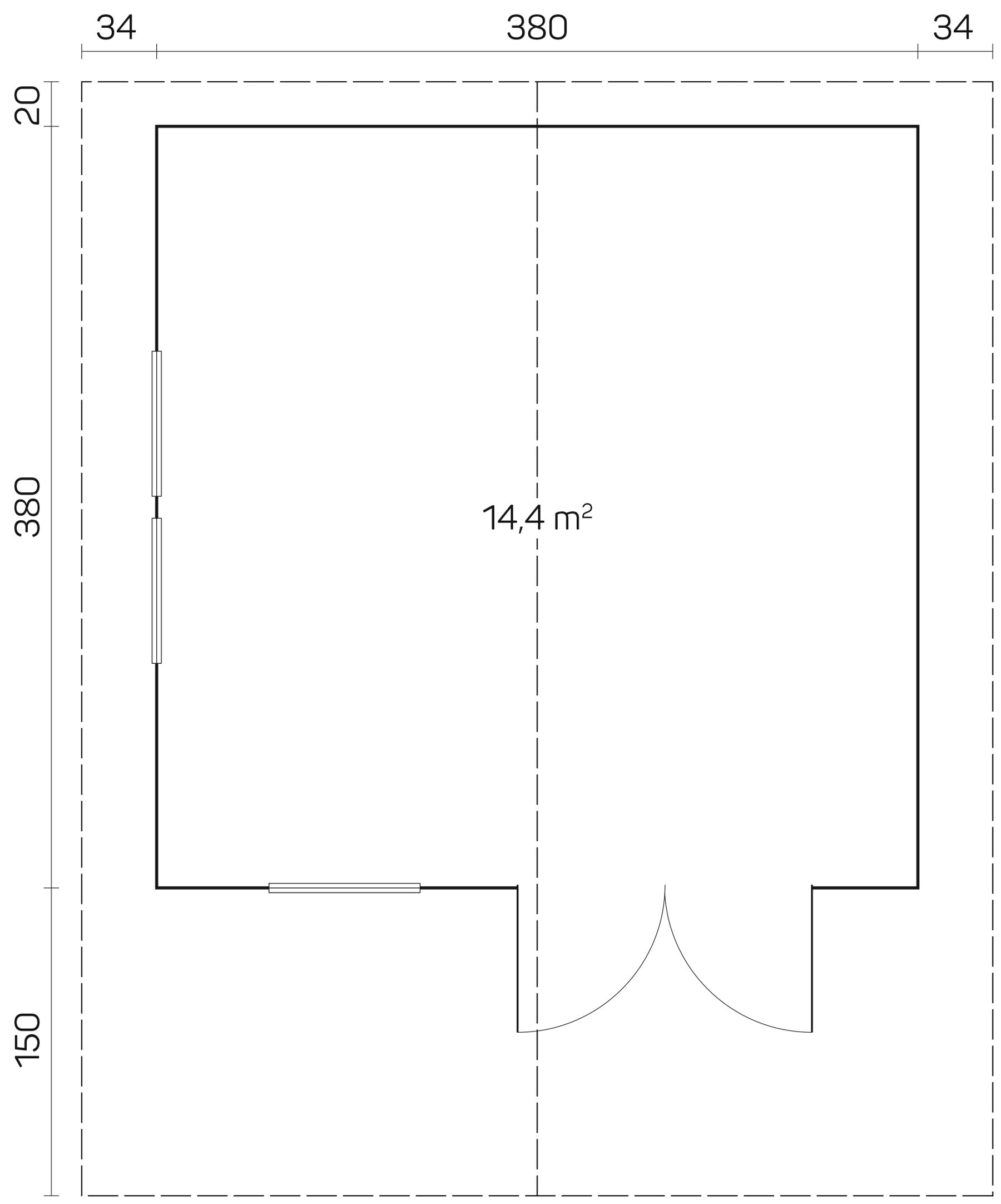 Gartenhaus Enzo B 40