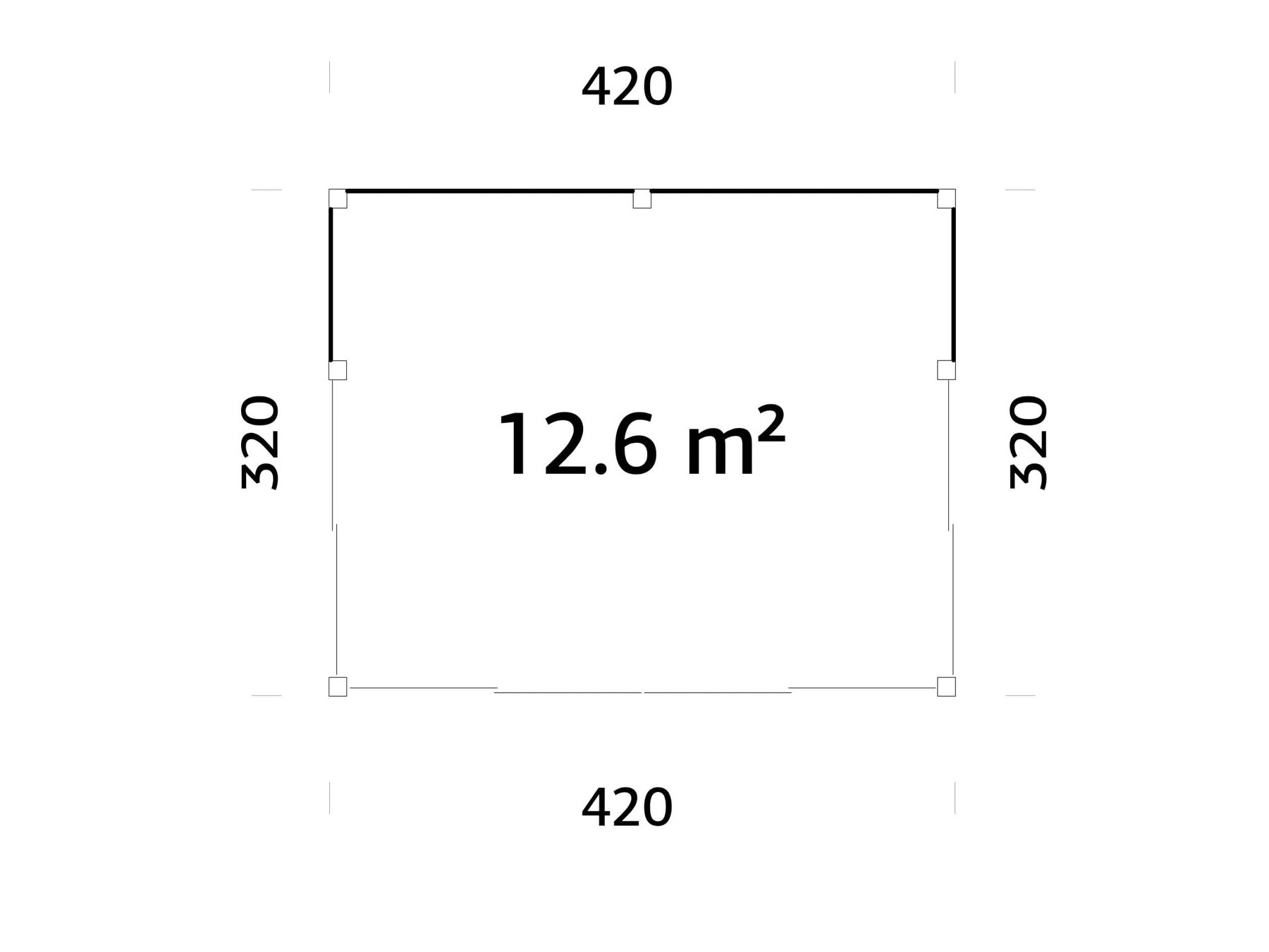 Modernes Gartenhaus Serena 12,6 m² Set 2 mit ISO-Glas Schiebetür in Grau mit Trapezblech Silber