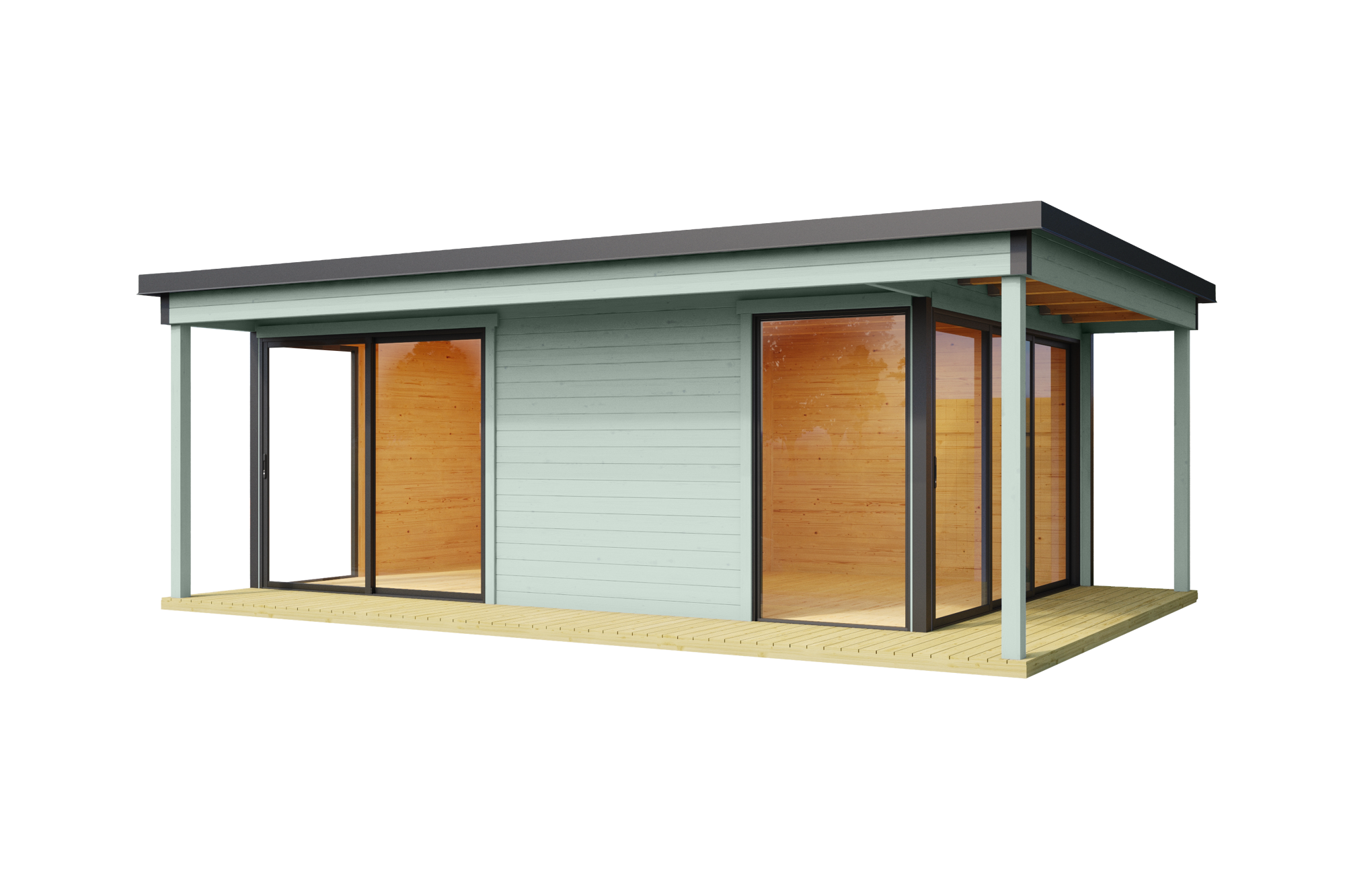Domeo_3_Loggia_41295_Gletschergr-n_white Gartenhaus Domeo 3 Loggia