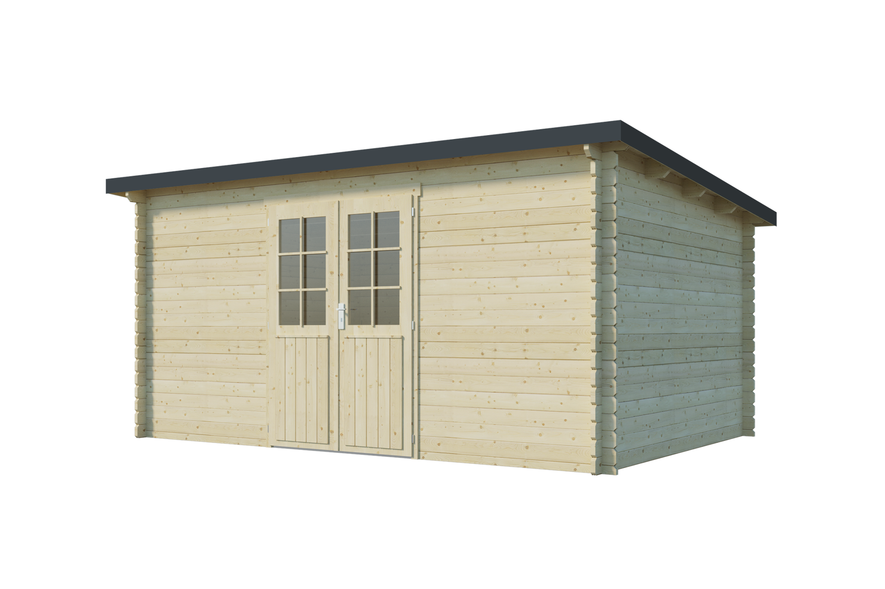 Gartenhaus Evolution 34D, + Kostenloses Trapezblech Dach