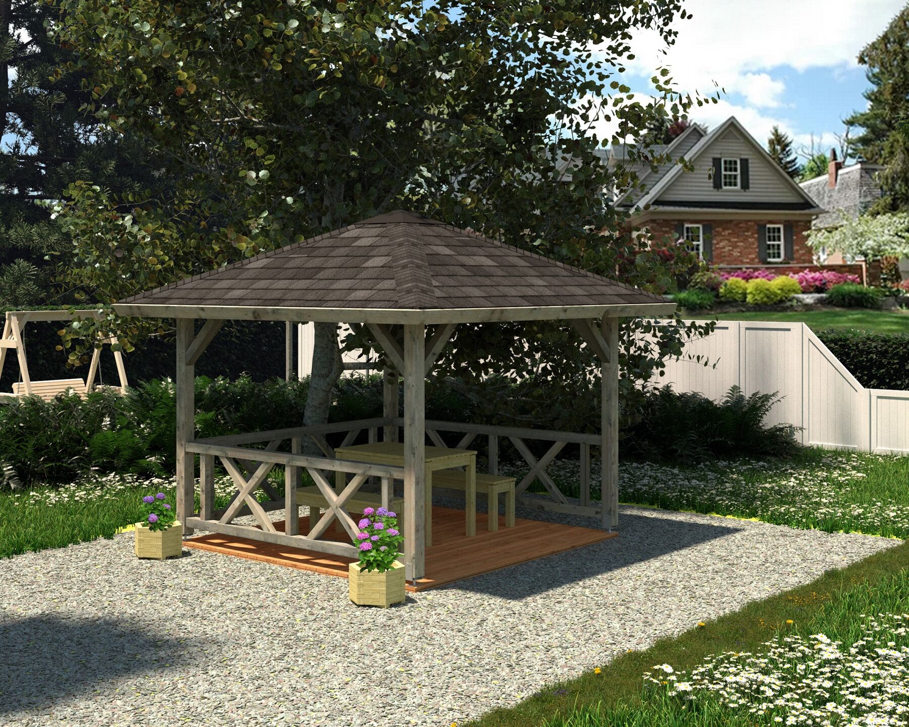 Pavillon Betty 9,0 m² Grau