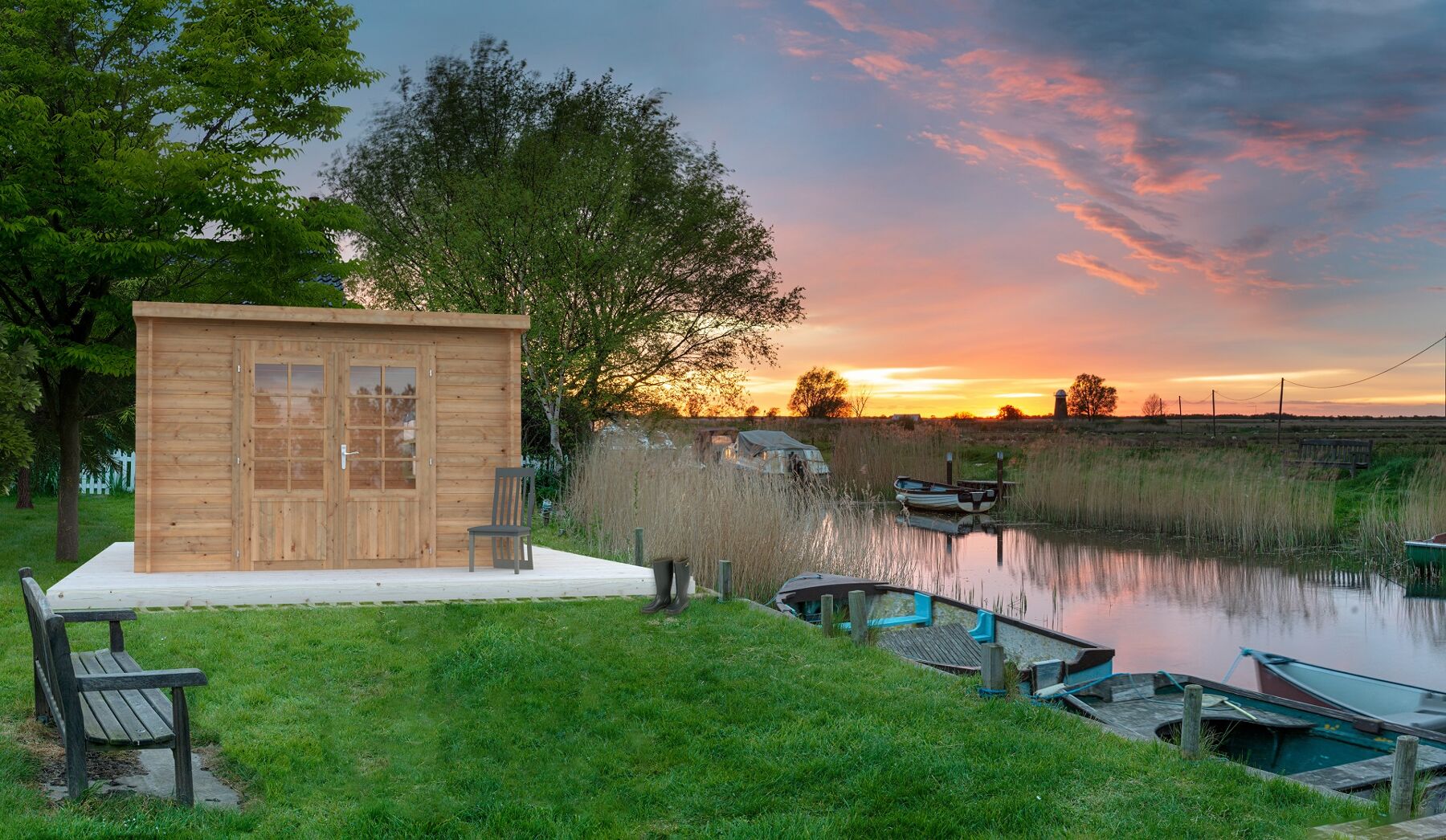Gartenhaus Ella 8,7 m² Hellbraun 