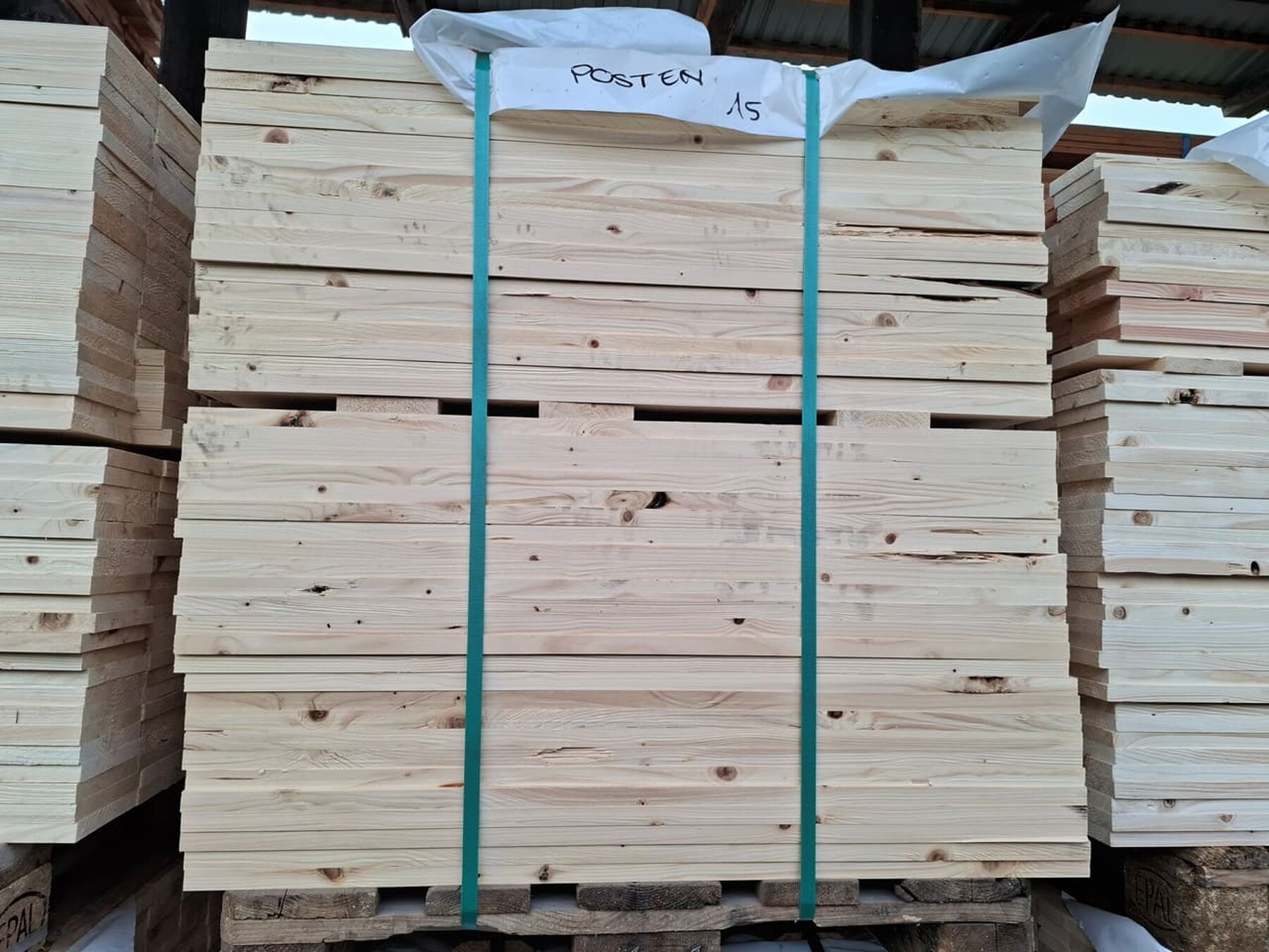 48,05 m² Fichte Holzbretter Glattkantbretter, 18x100x885 mm