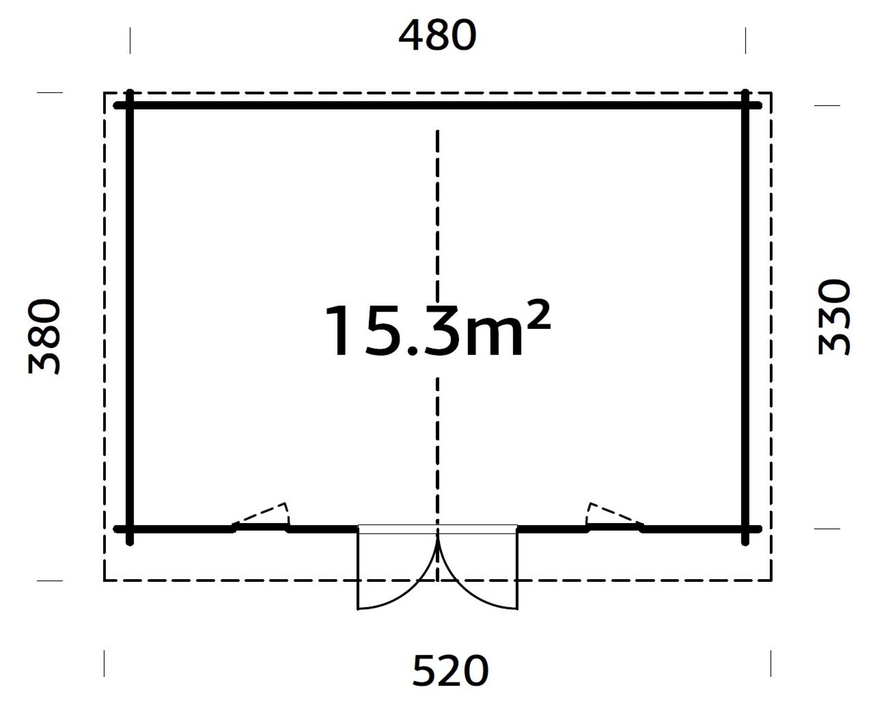 Gartenhaus Weimar 6 mit Trapezblech Silber