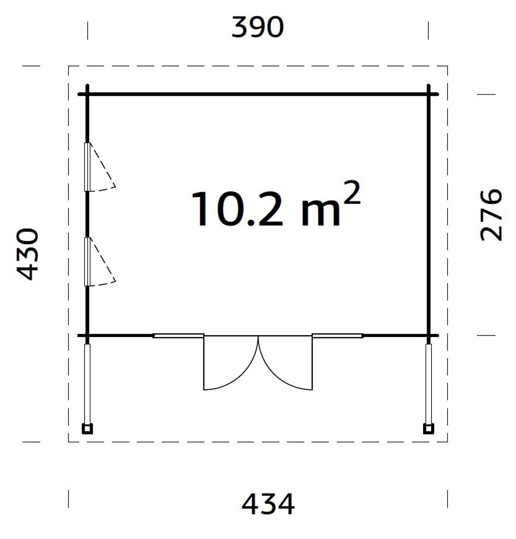 Gartenhaus Caroline 10,2 m²