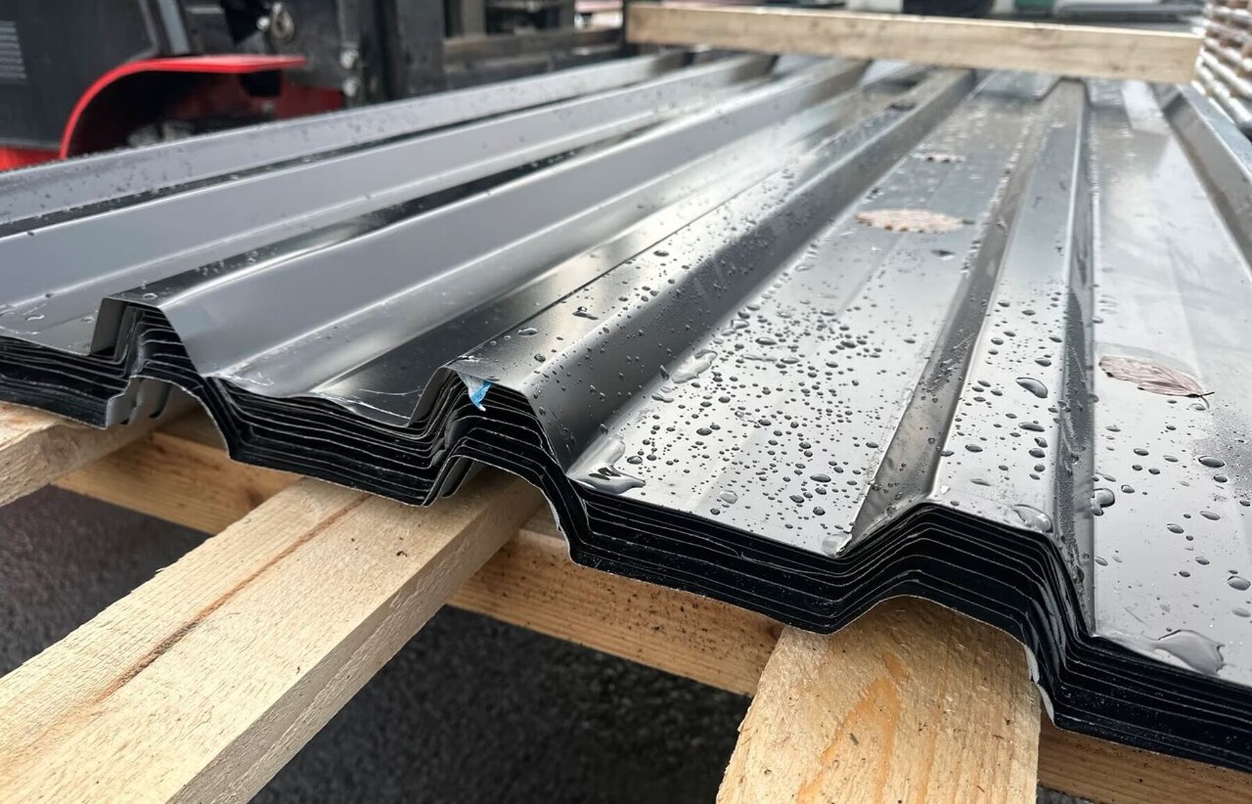 65,52 m² Trapezblech Sonderposten 300 cm Schwarz DP 35/200