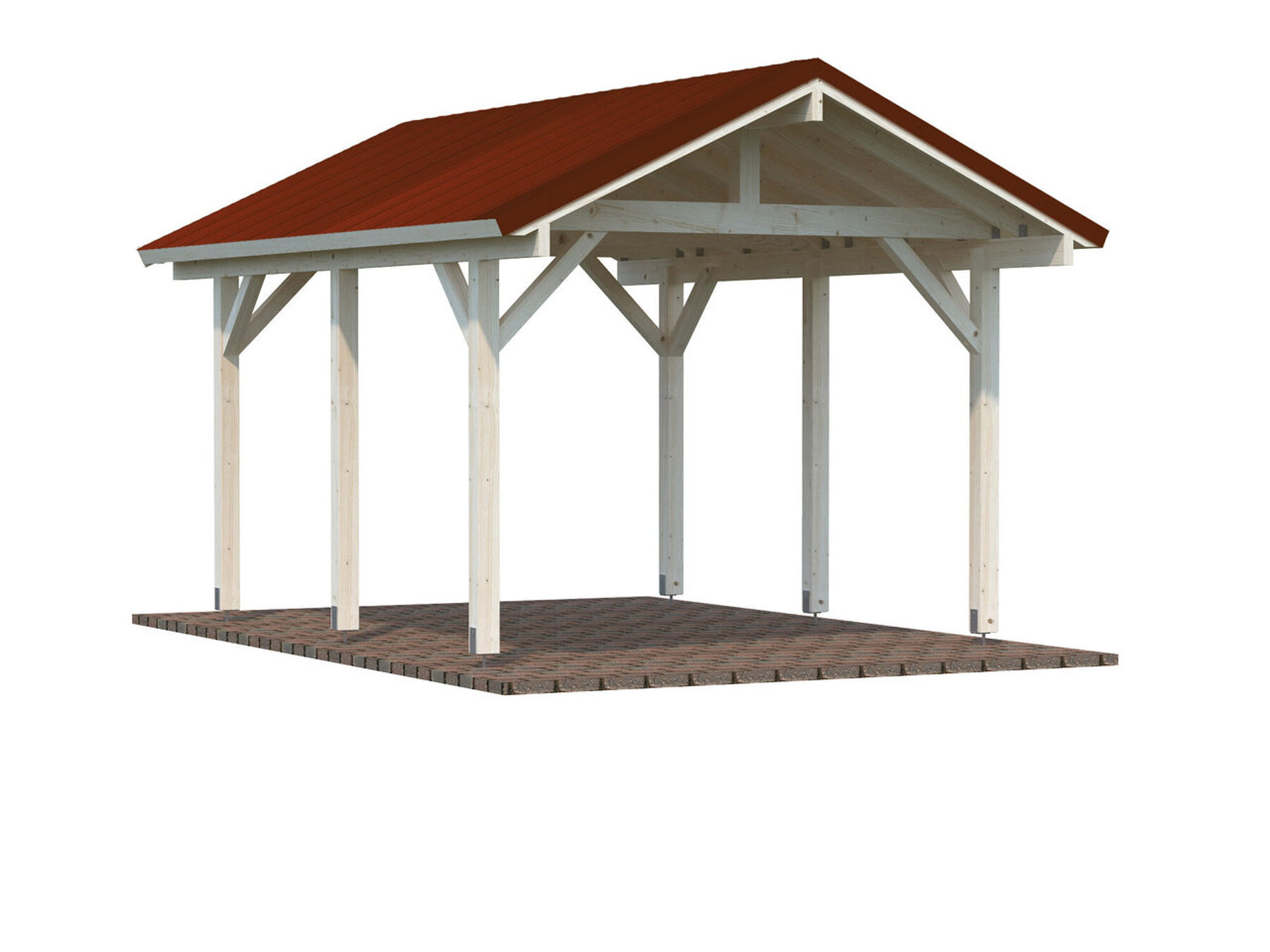 Trapezblechdach für Doppelcarport Robert 20,6 m²