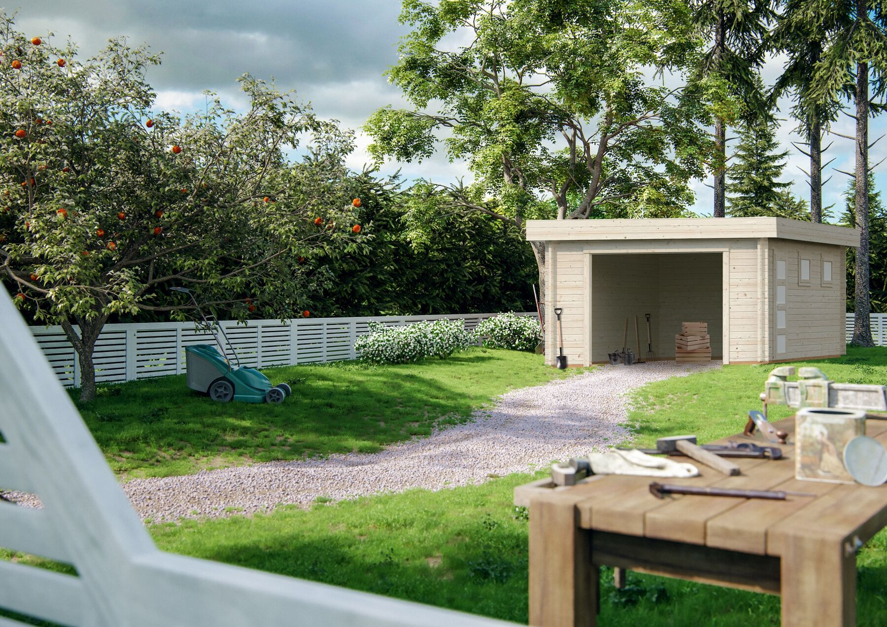 Holzgarage Rasmus 19,0 m² Ohne Tor