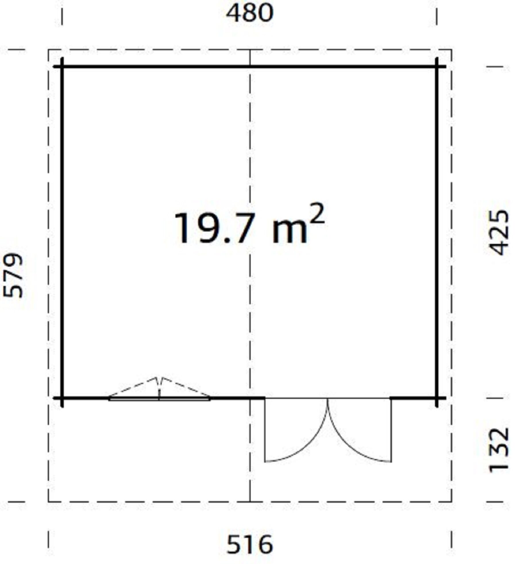 Palmako Gartenhaus Britta 19,7 m² in Hellgrau/Anthrazit mit Trapezblech Braun