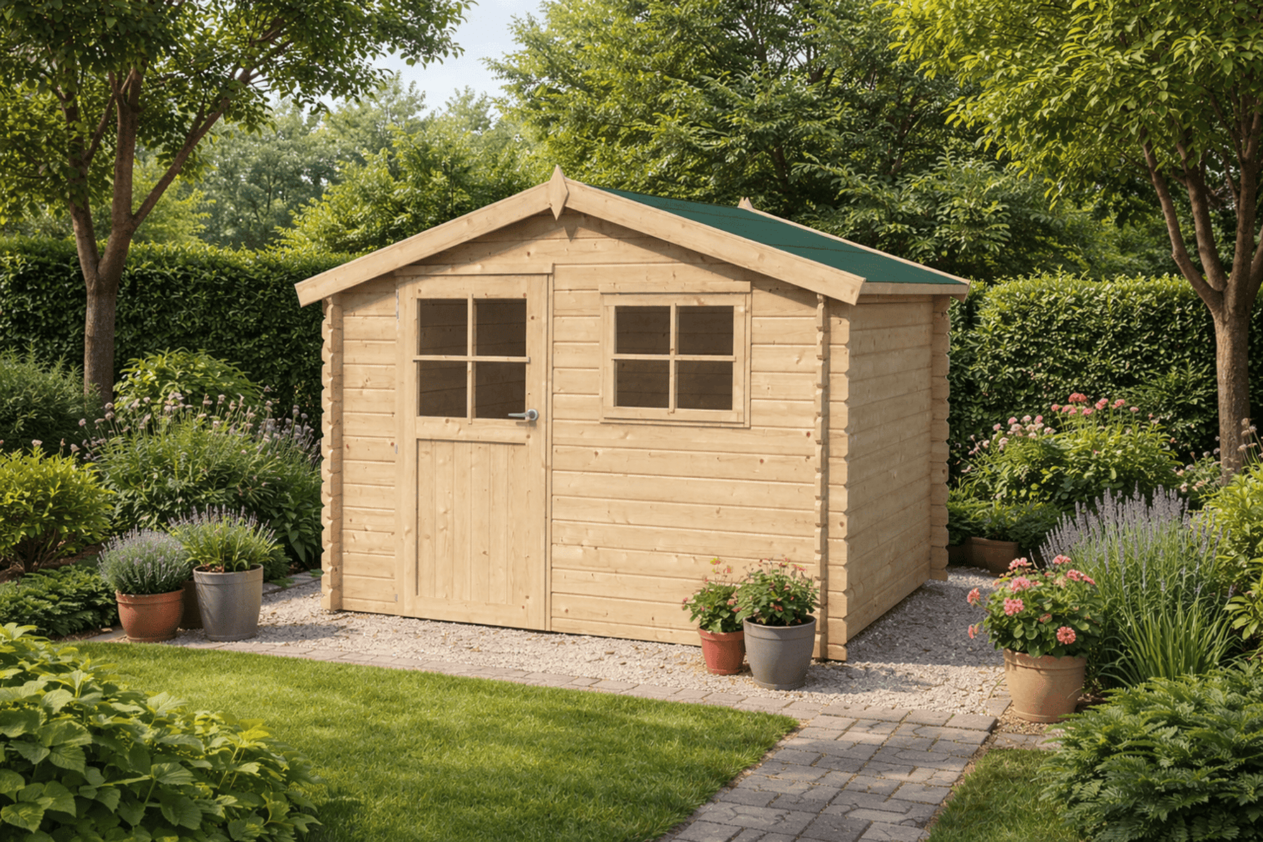Gartenhaus Soffie 2 - 6,0 m² inkl. grüner Dachpappe