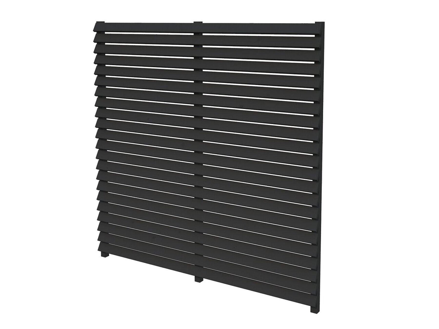 Zaunelemente Laureen 180 x 8,2 x 180 cm Grau lackiert