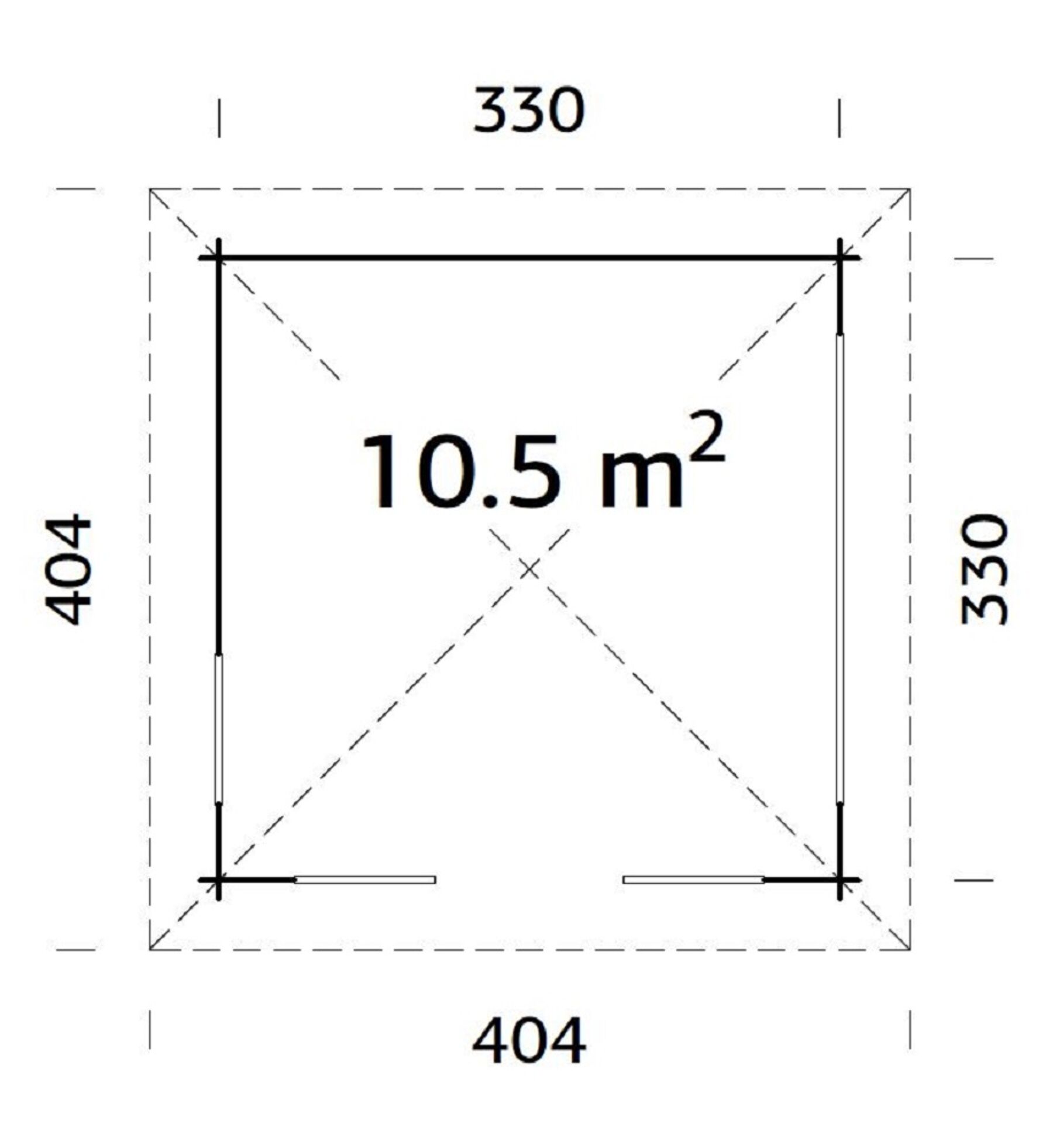 Pavillon Julie 10,5 m² Transparent