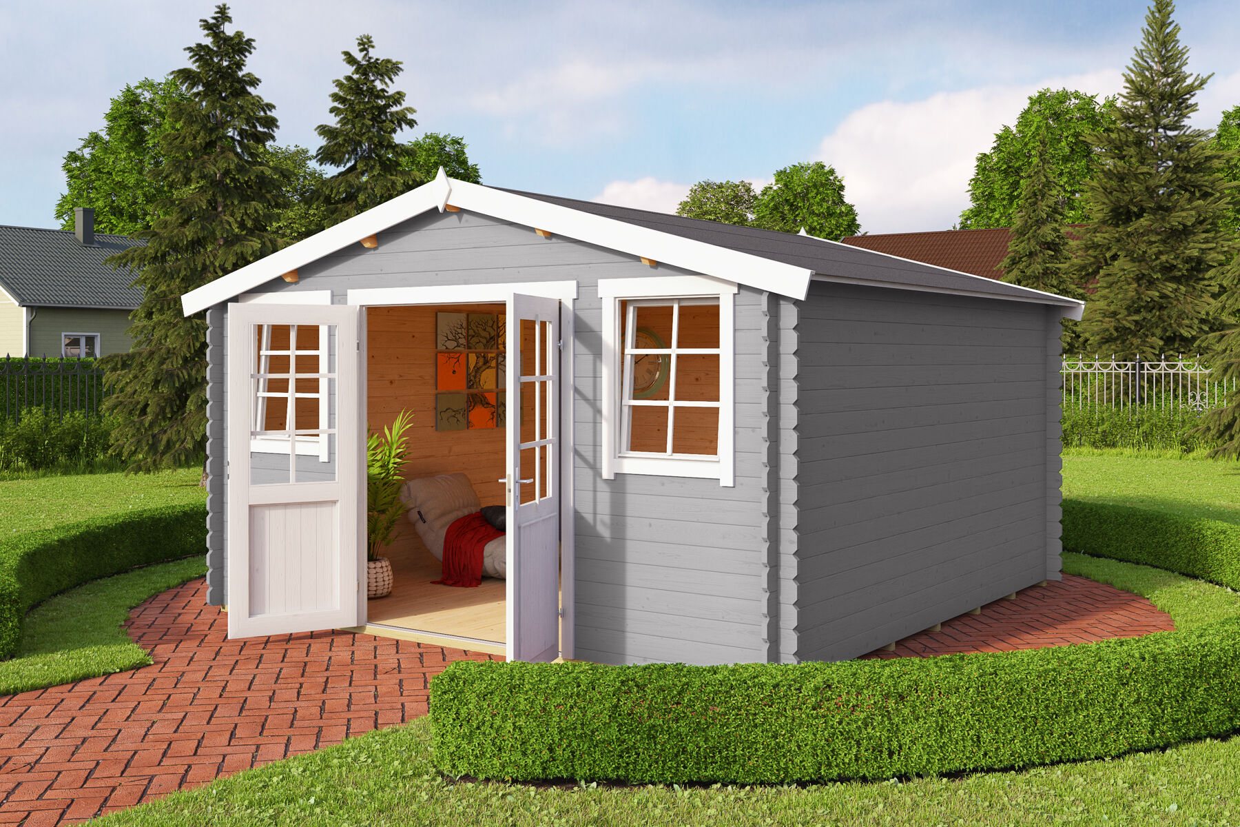 Gartenhaus Wels 4 Lichtgrau