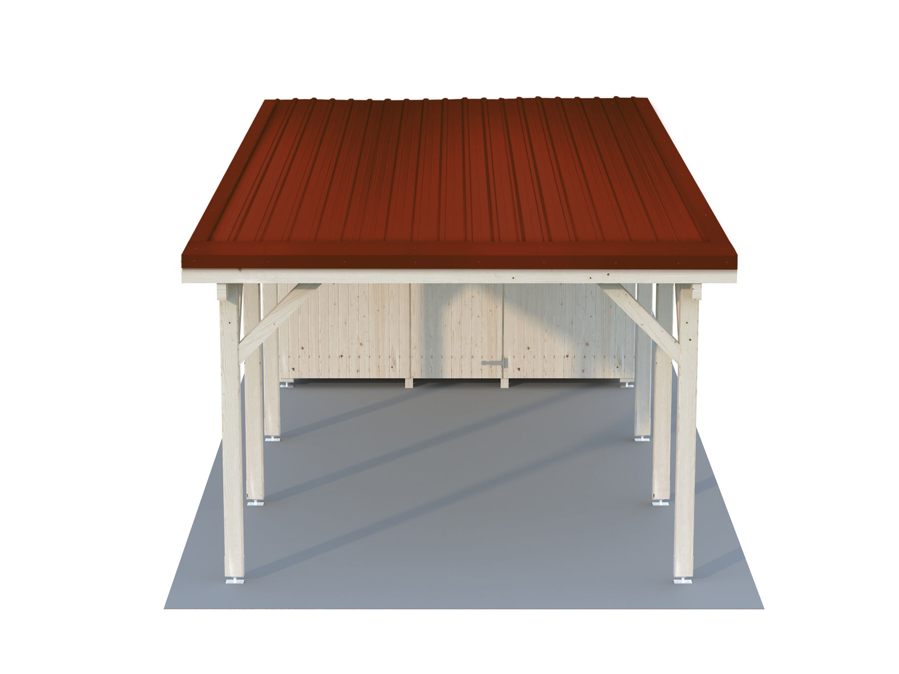 Trapezblechdach für Einzelcarport Amrum 1