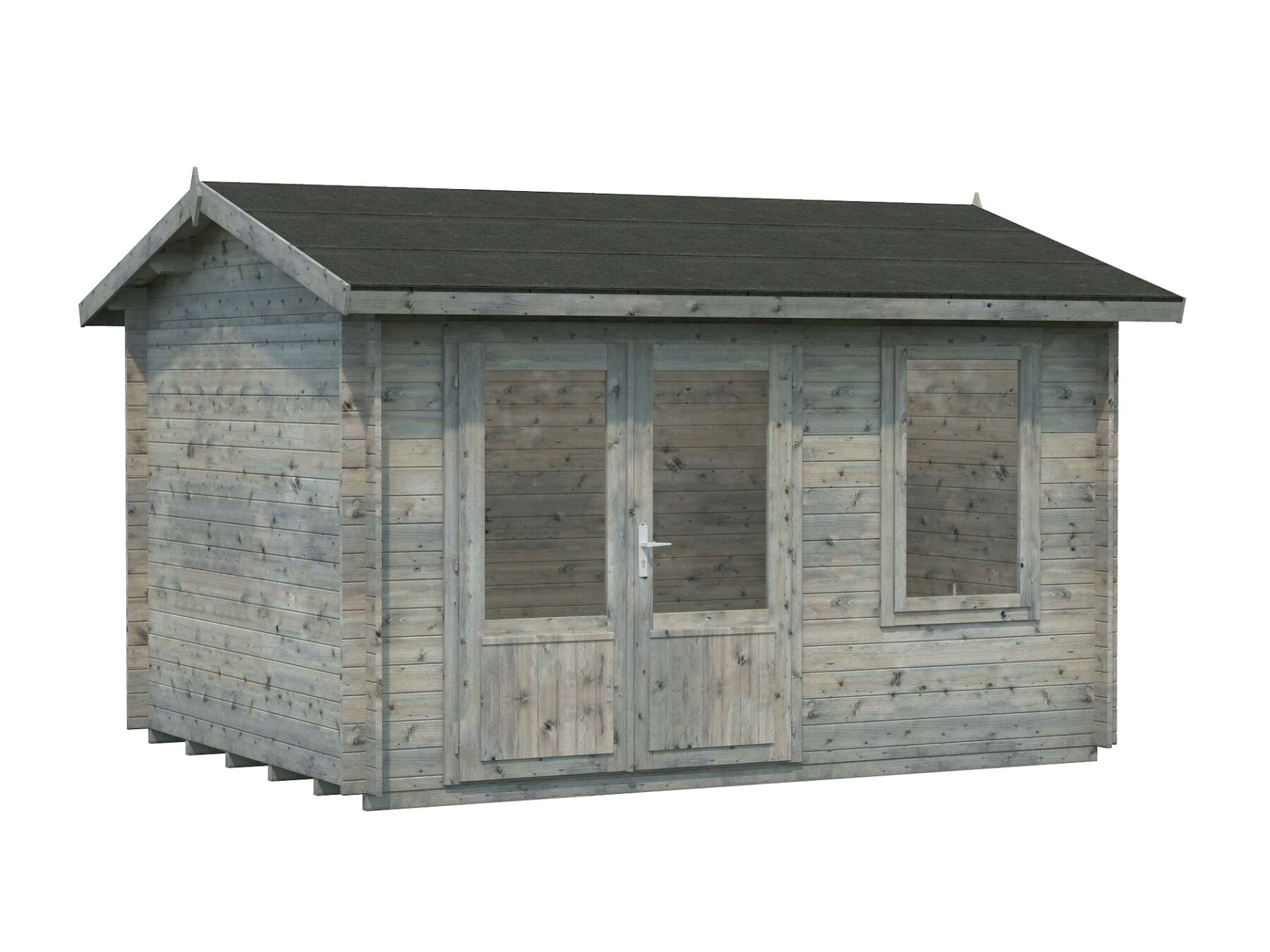 Gartenhaus Iris 9,6 m² Grau 