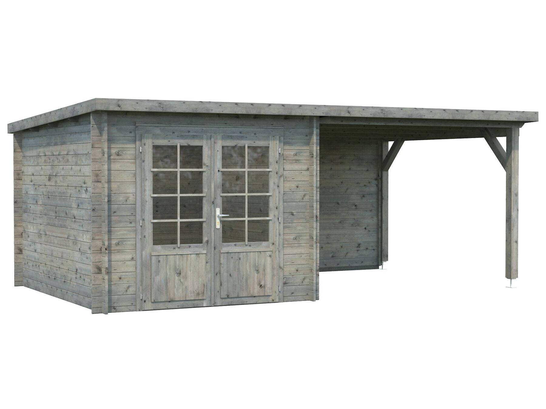 Gartenhaus Ella 6,9+8,2 m² Grau 