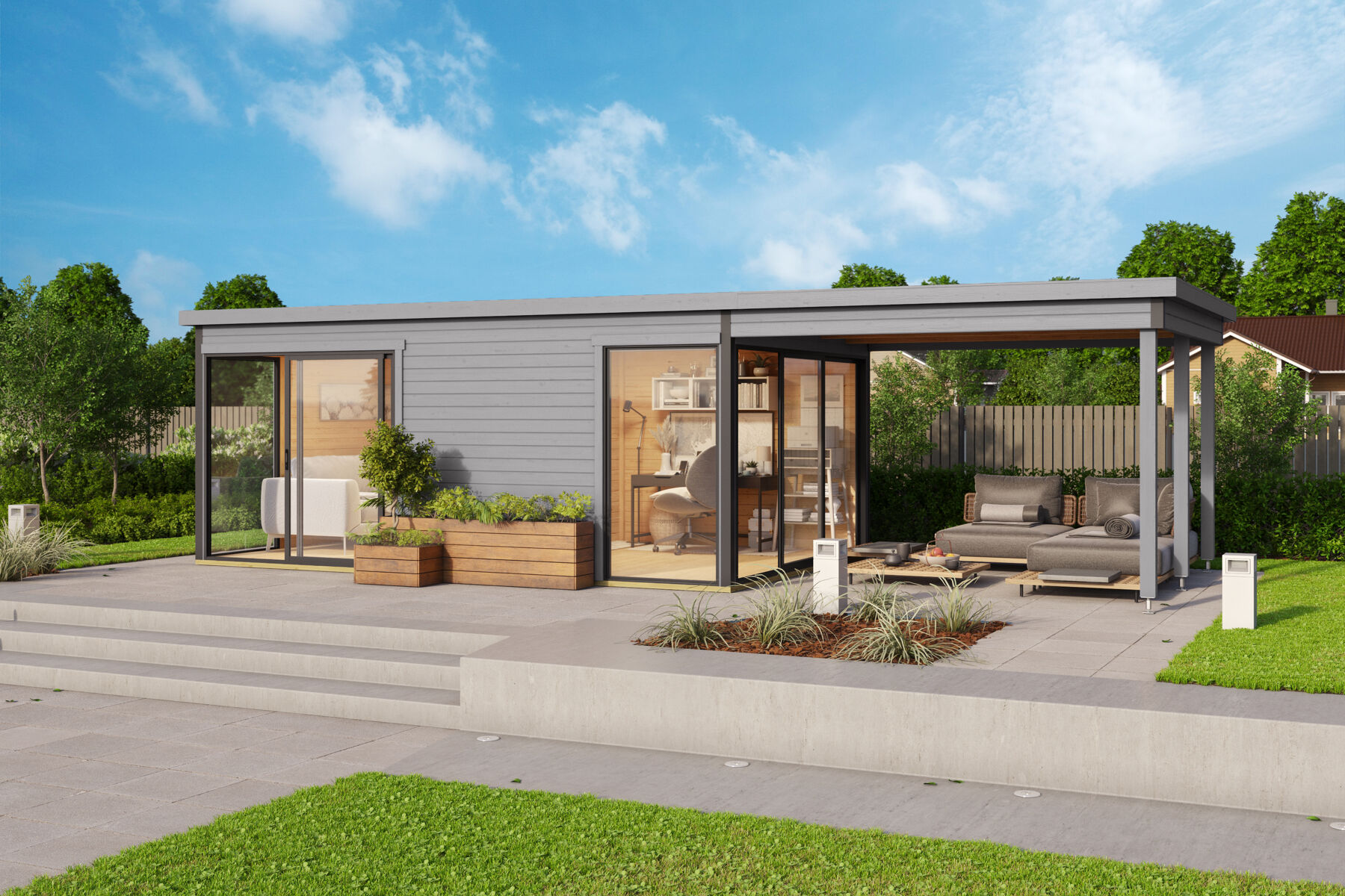 Dachverlängerung Für Gartenhaus Domeo 3 & 4