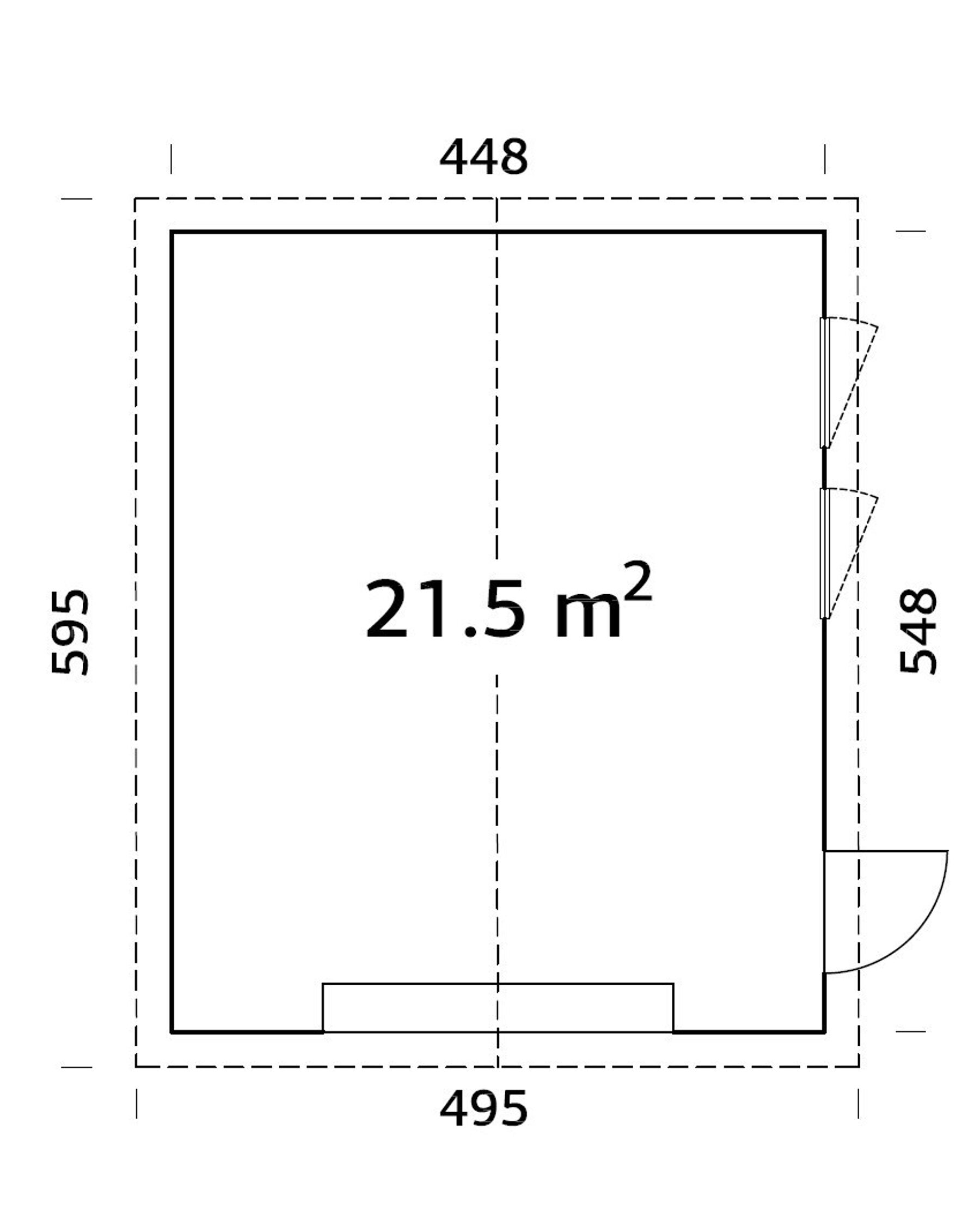 Elementgarage Andre 21,5 m² Ohne Tor