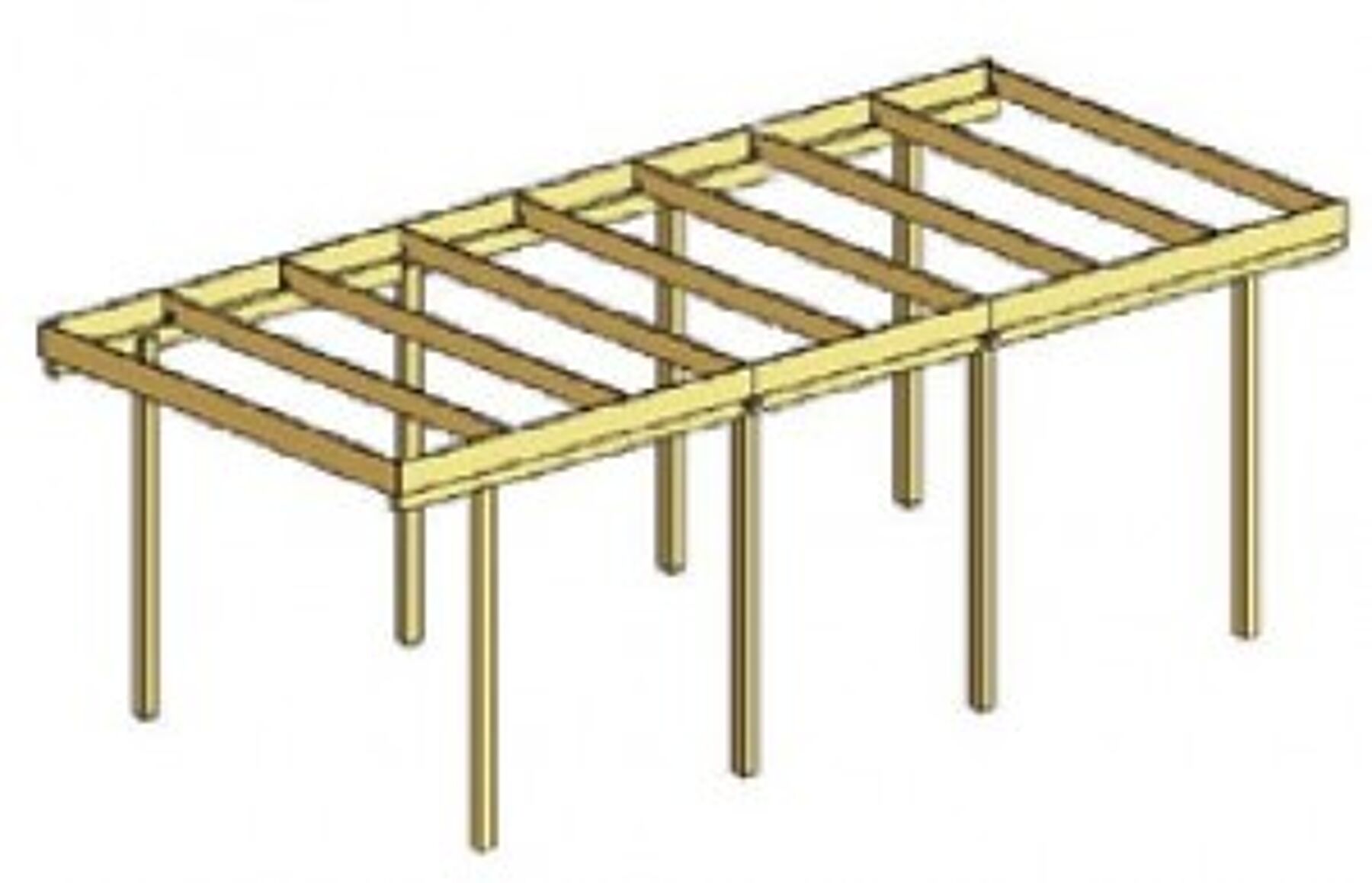 Carport Amrum 2 KDI Grün 