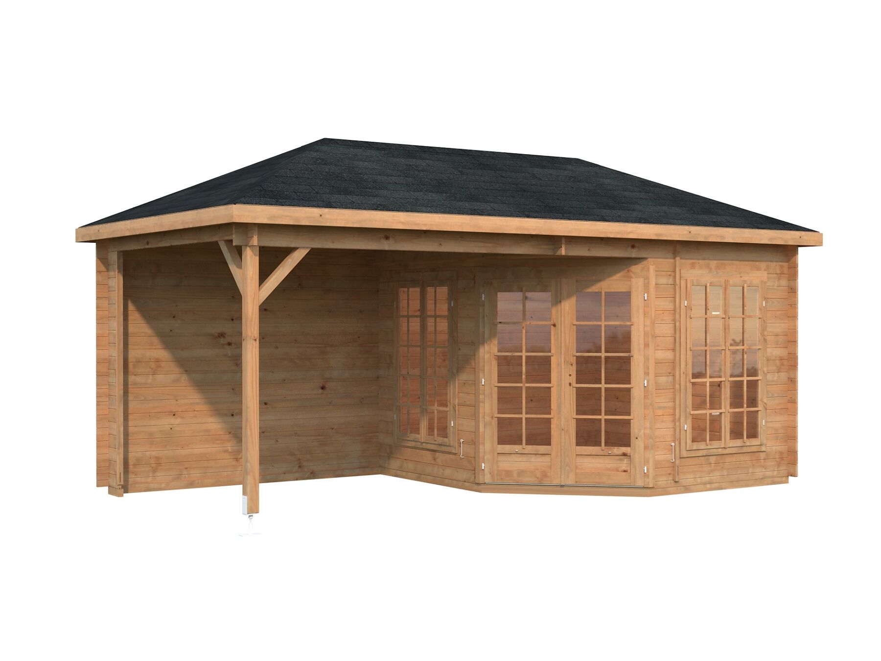 Pavillon Melanie 7,0 + 8,1 m² Hellbraun