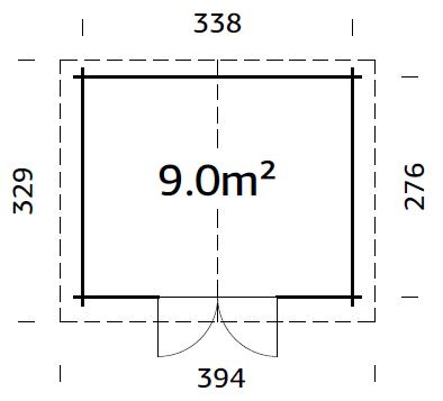 Gartenhaus Valentine 9,0 m² Braun
