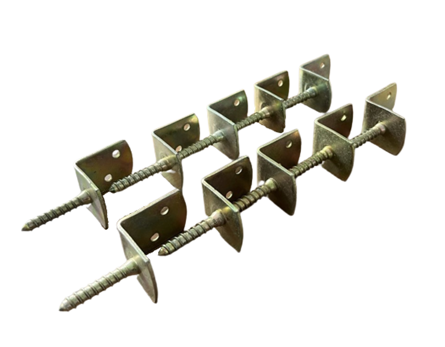 Flechtzaunhalter, gelb verzinkt 10er Box