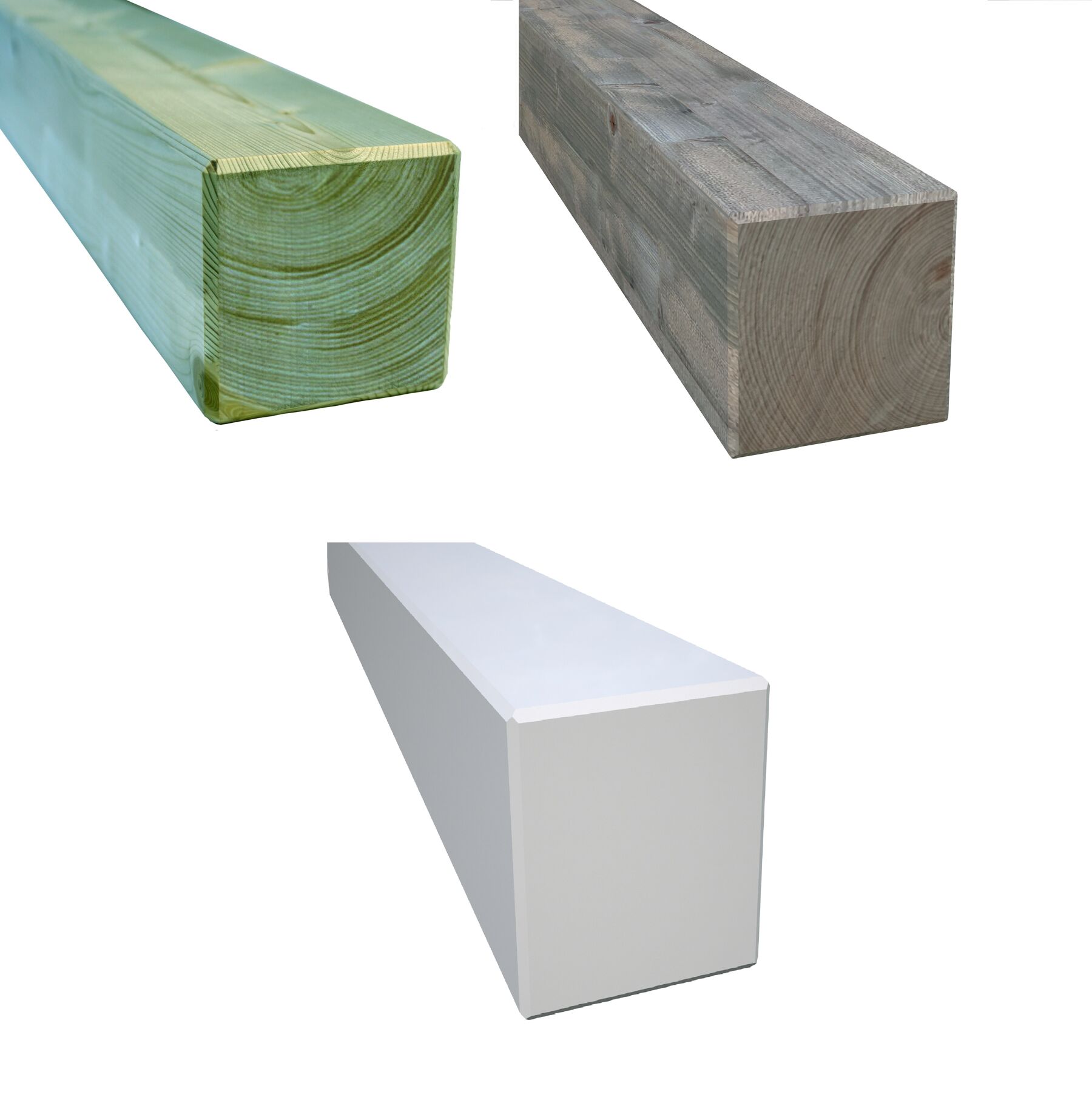 Pfosten aus Massivholz, 70x70x1600 mm