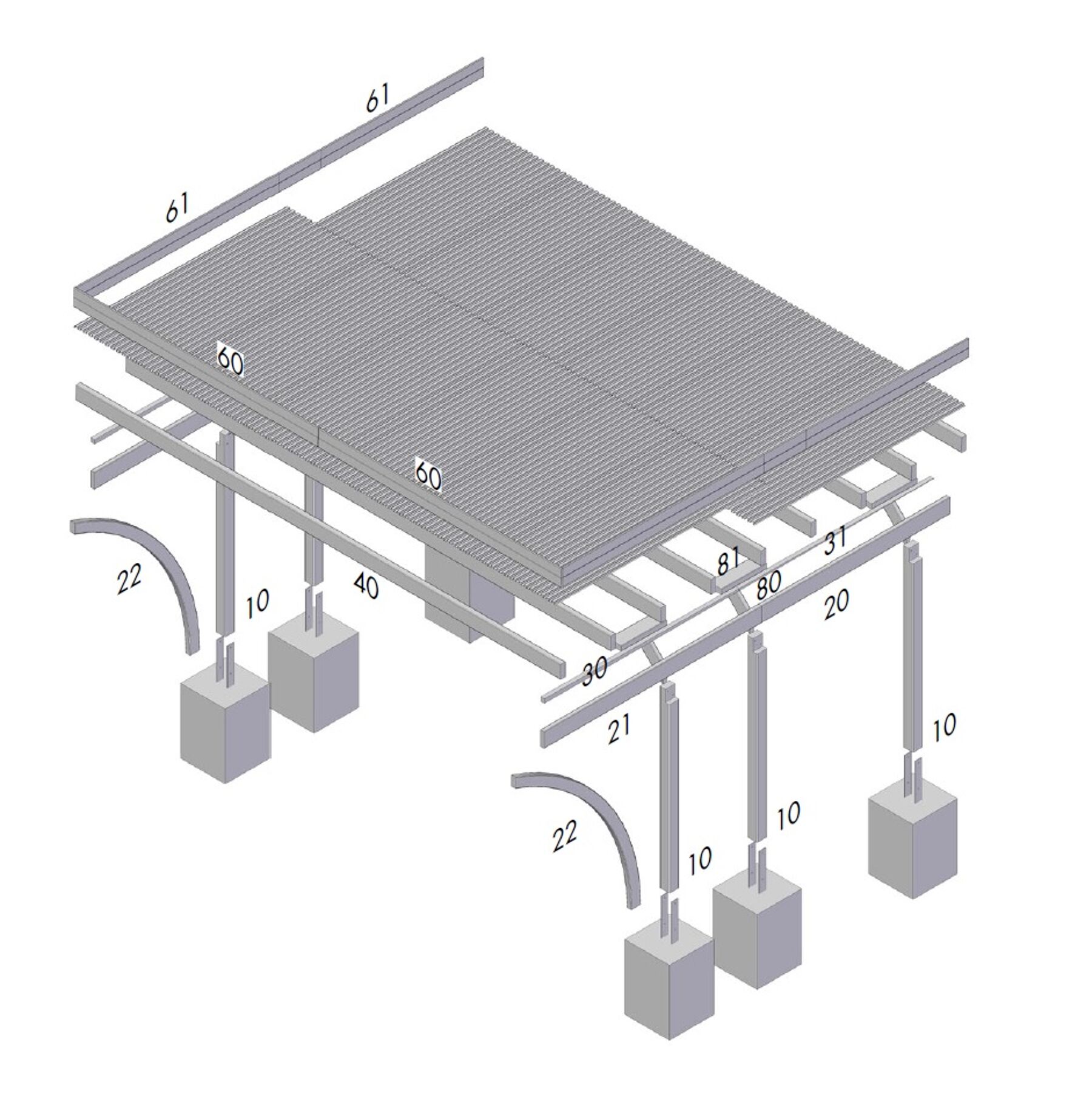 Carport Fehmarn 1 KDI Grün