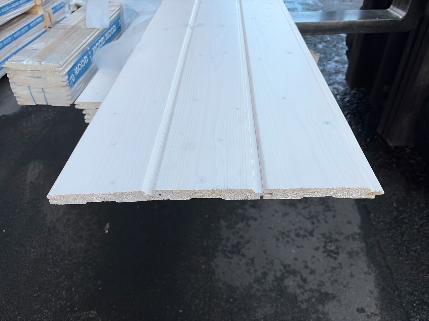 Fichte Profilbretter Weiss, 15.5x121x2100 mm