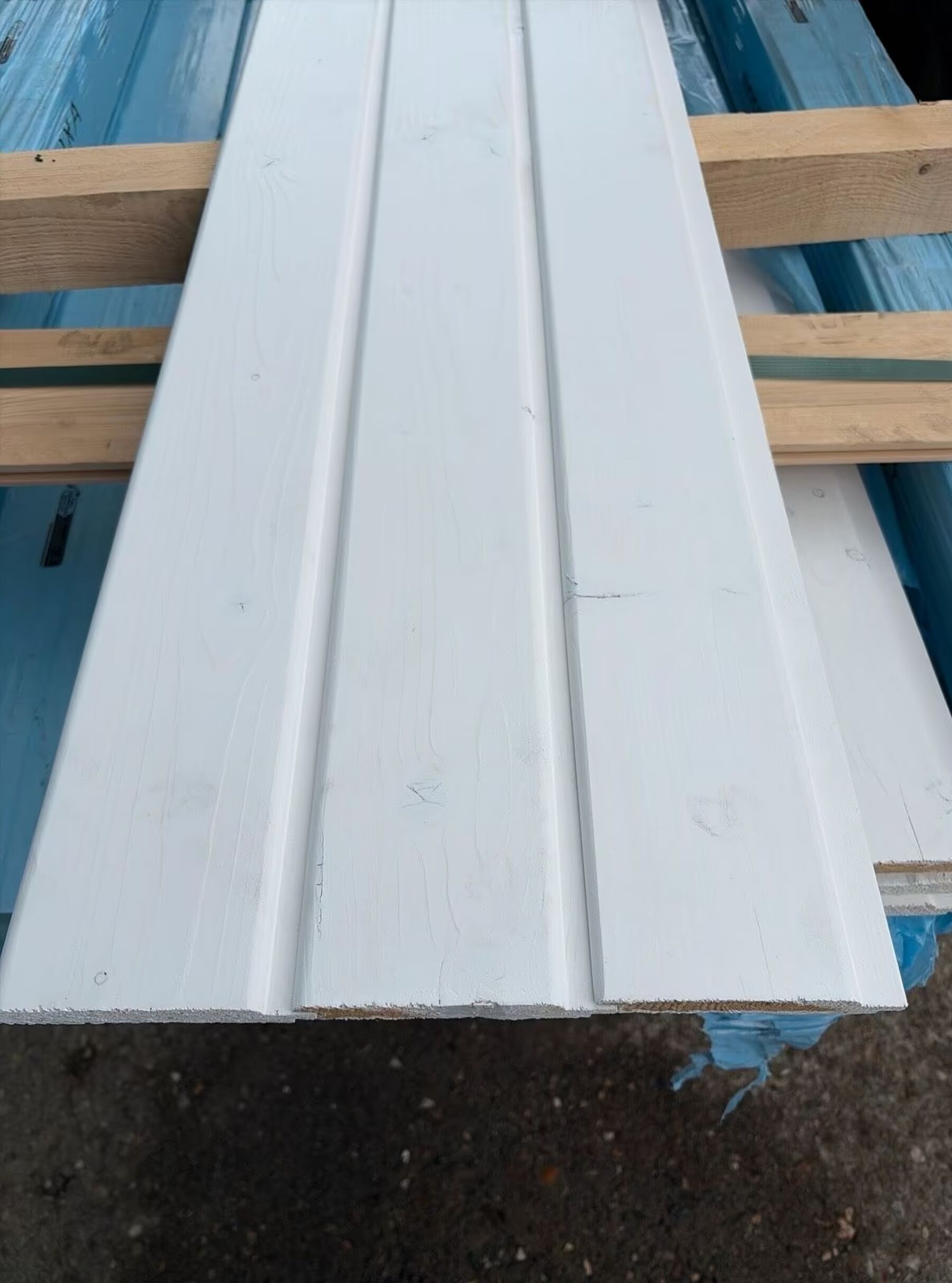 Fichte Profilholz Reinweiss, 18.5x121x3900 mm
