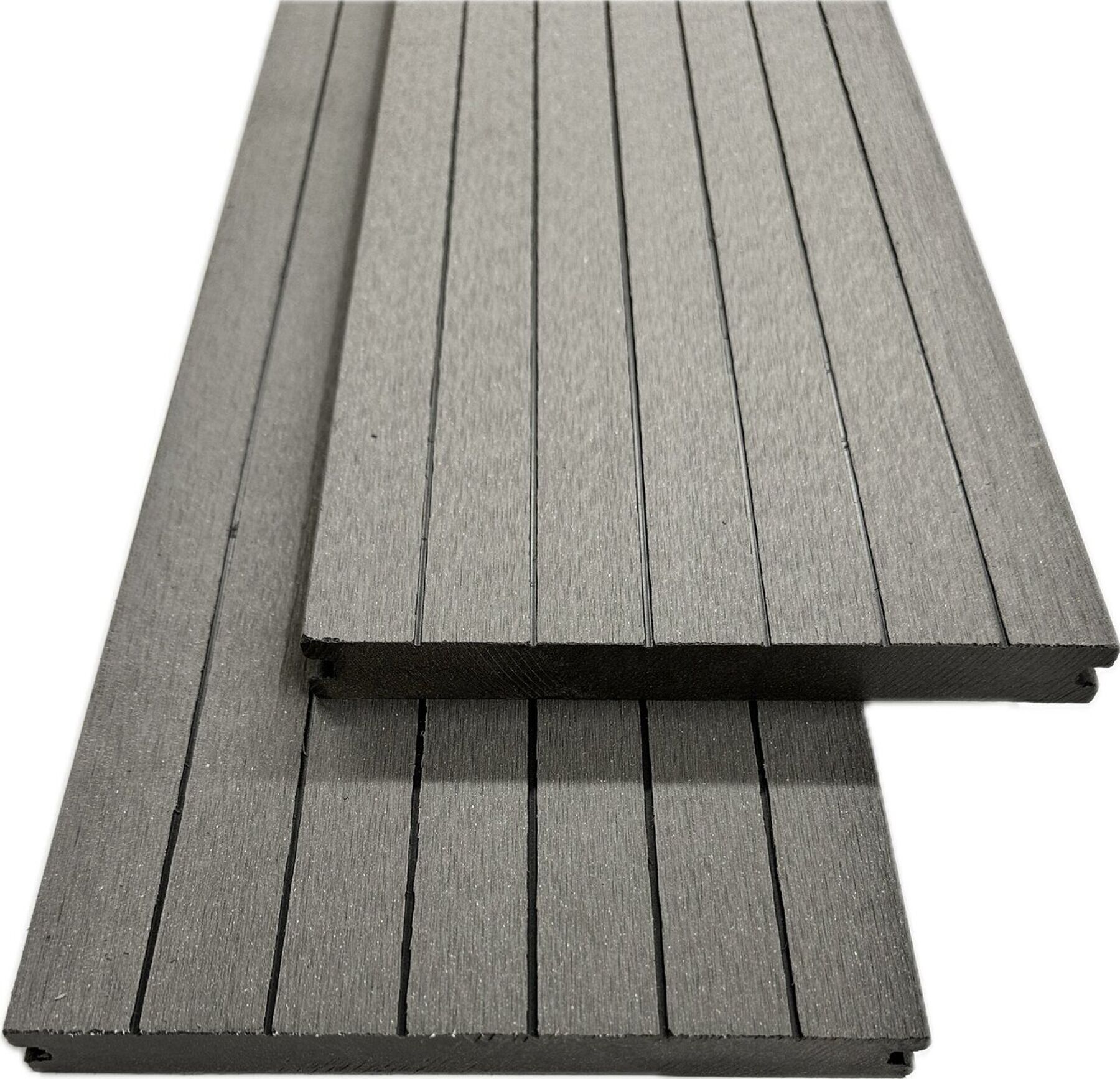 WPC Terrassendielen, Massiv Hellgrau 21x190x5000 mm