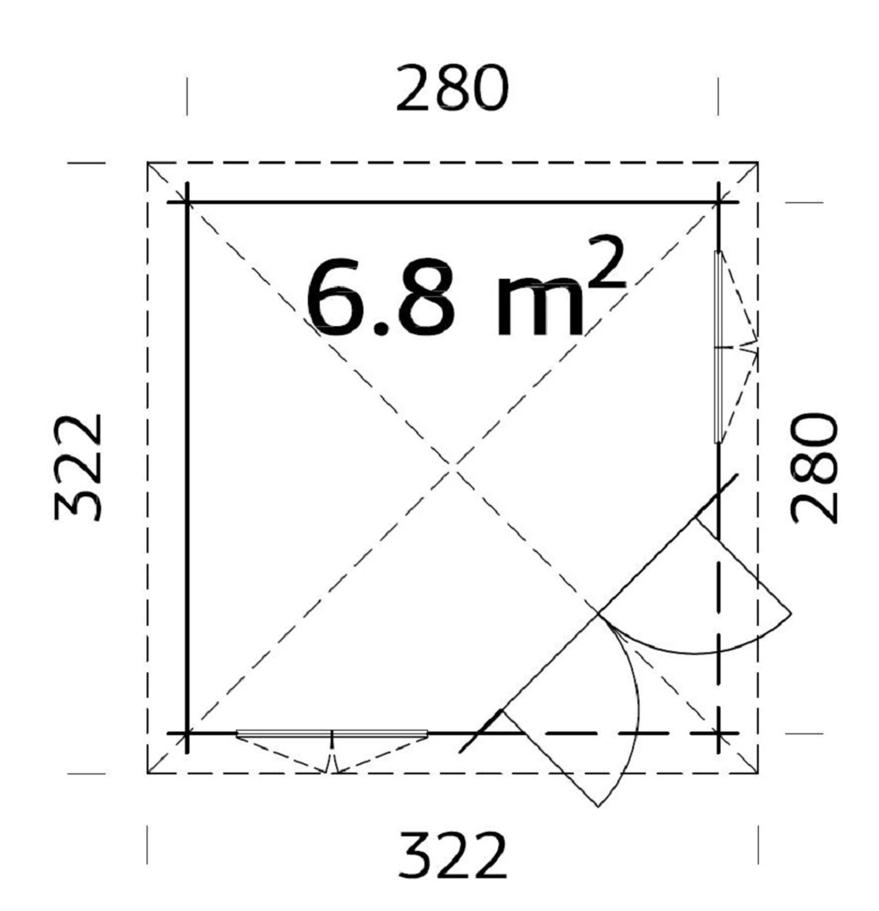 Pavillon Melanie 7,0 m² Hellbraun