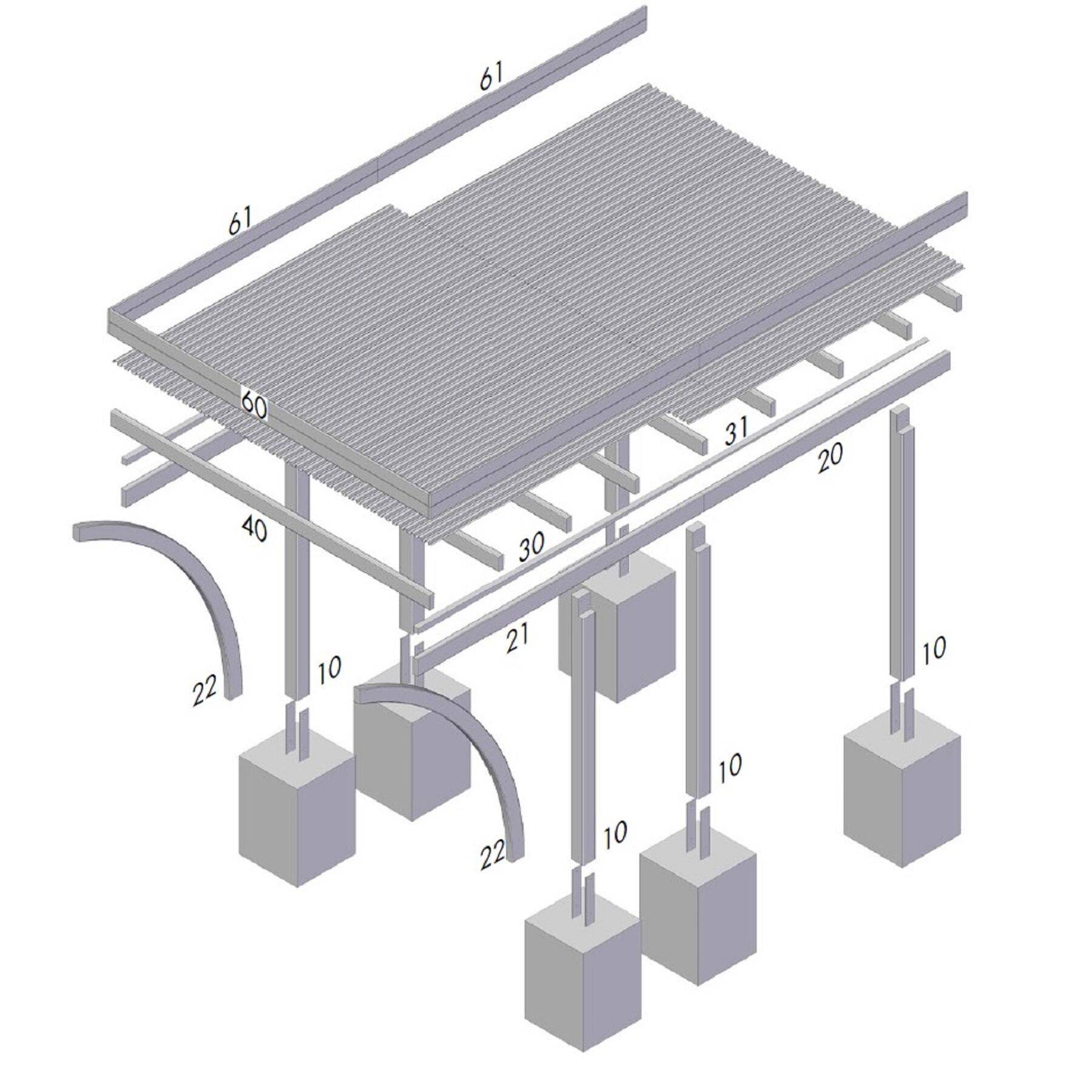 Carport Hooge 1 KDI Grün