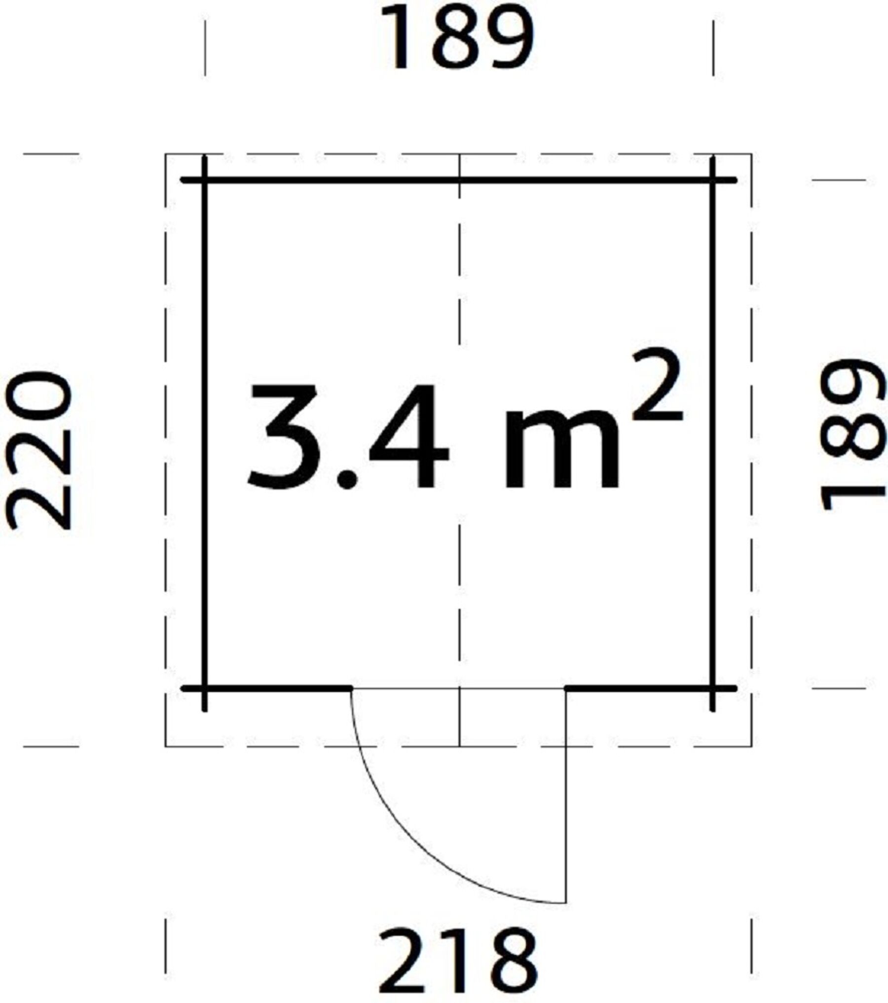 Gerätehaus WW-96 FSC Mix mit Holzdach