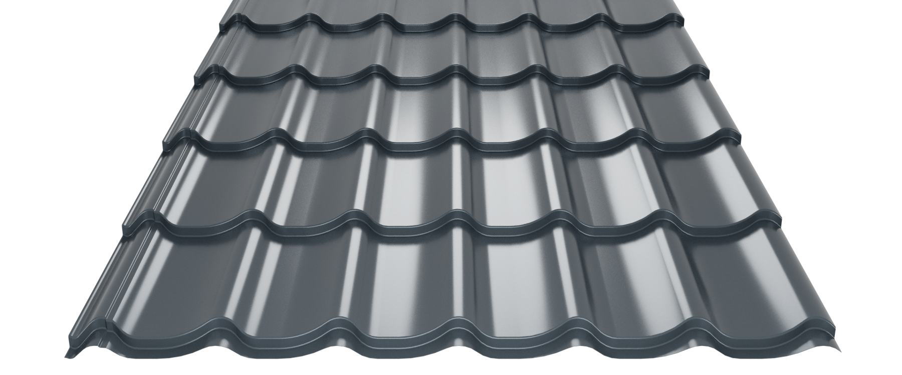 Dachdeckung, Dachziegel, Metall, Dunkelgrau, Wellblech
