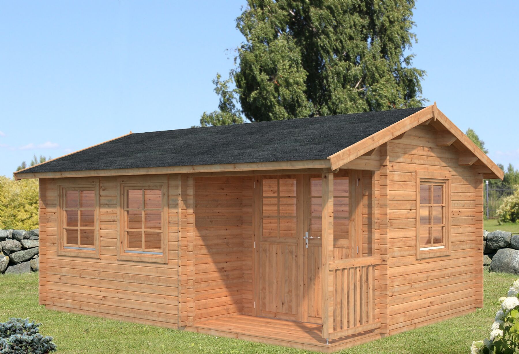 Gartenhaus Susanna 16,4 m² Hellbraun 
