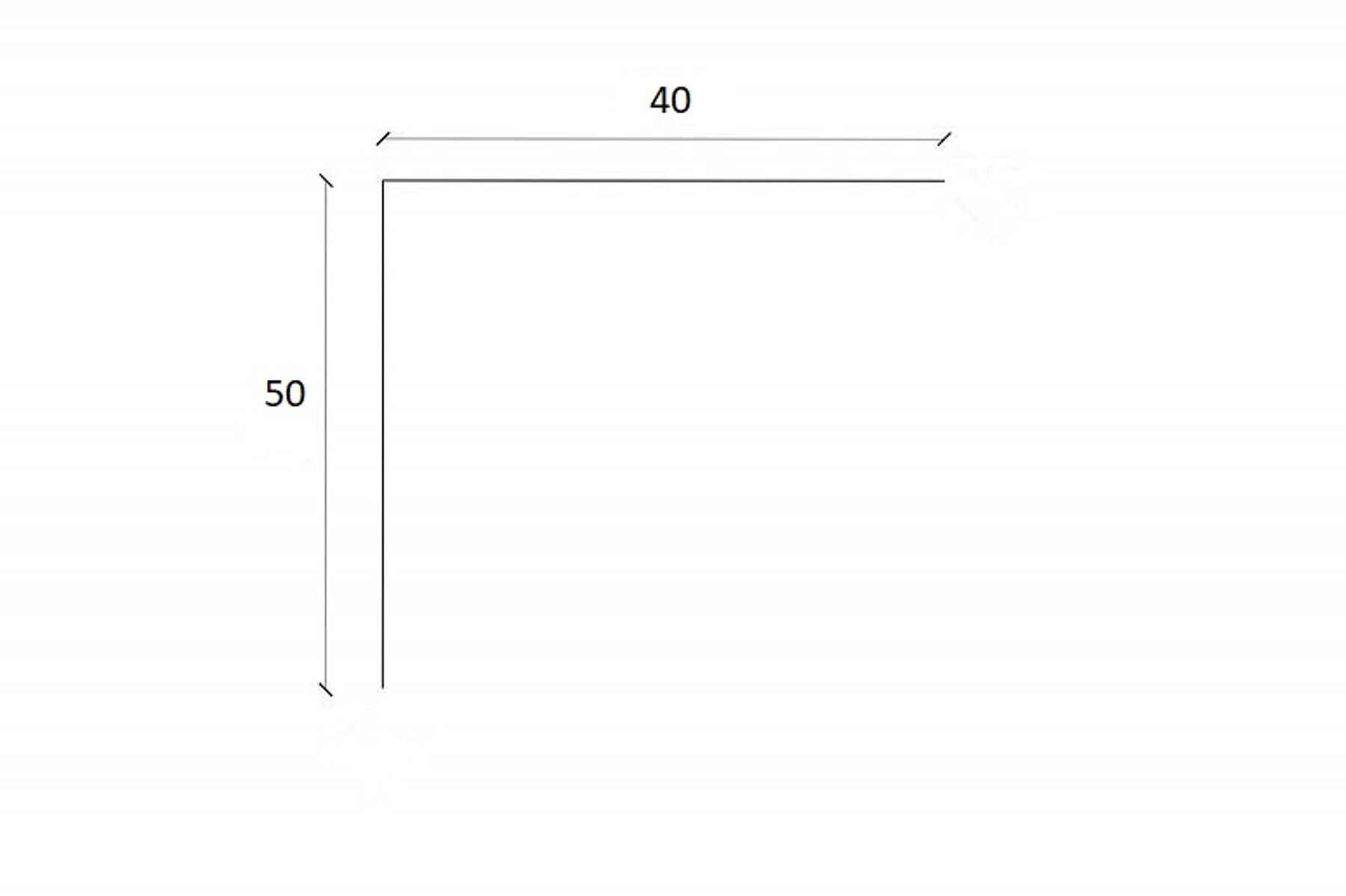 Abschlusswinkel für Terrassendielen 40x50x1250 mm Anthrazit