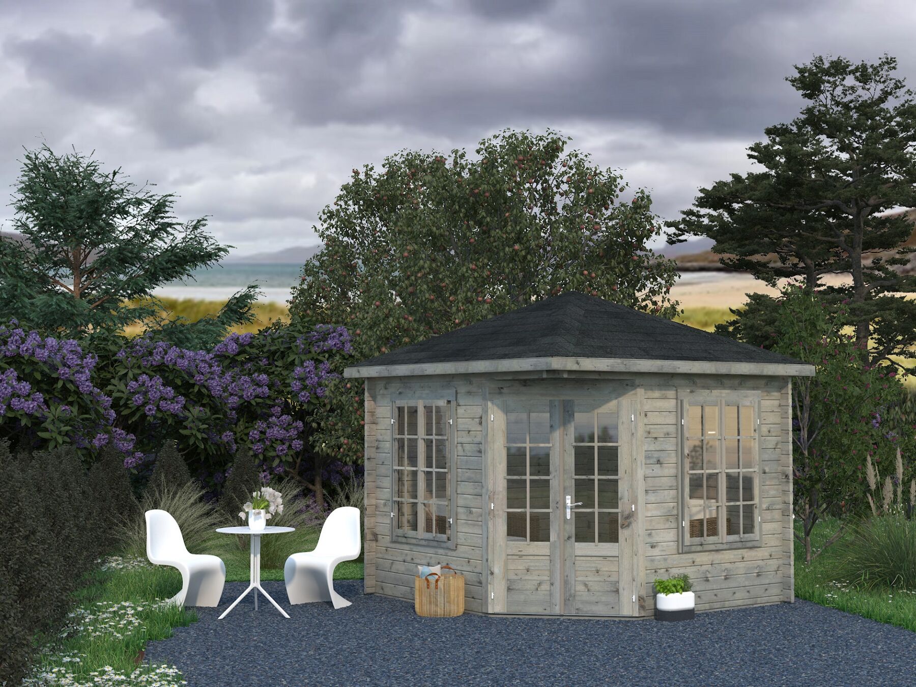 Pavillon Melanie 6,9 m² Grau
