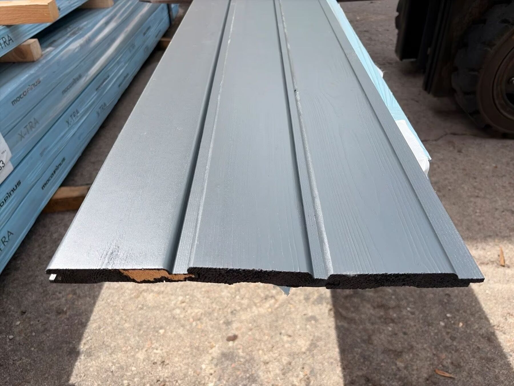 44,43 m² Fichte Profilholz Anthrazit, 18.5x121x5100 mm